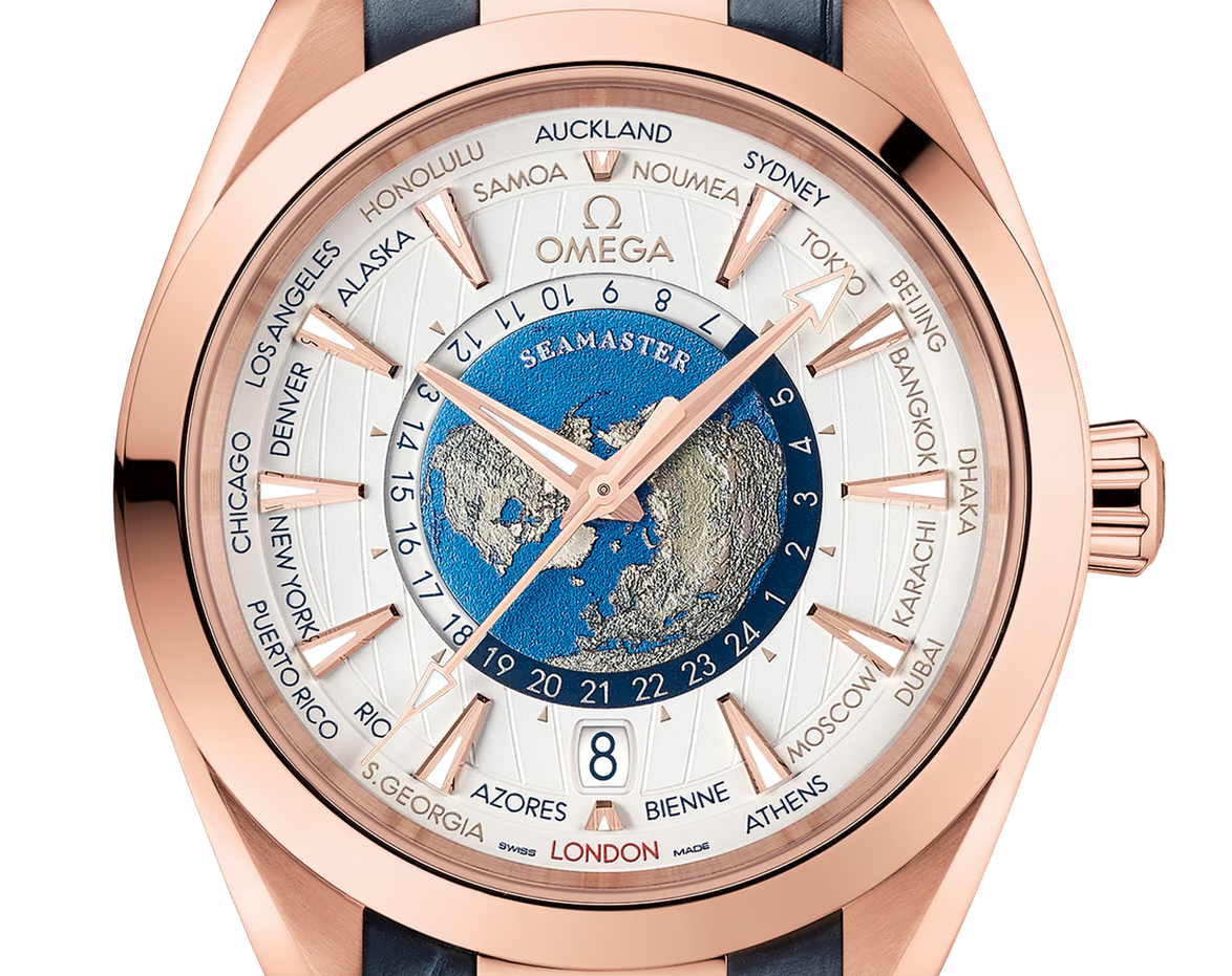 Aqua Terra Worldtimer Rose Gold Silver Dial 43mm Product Image 4
