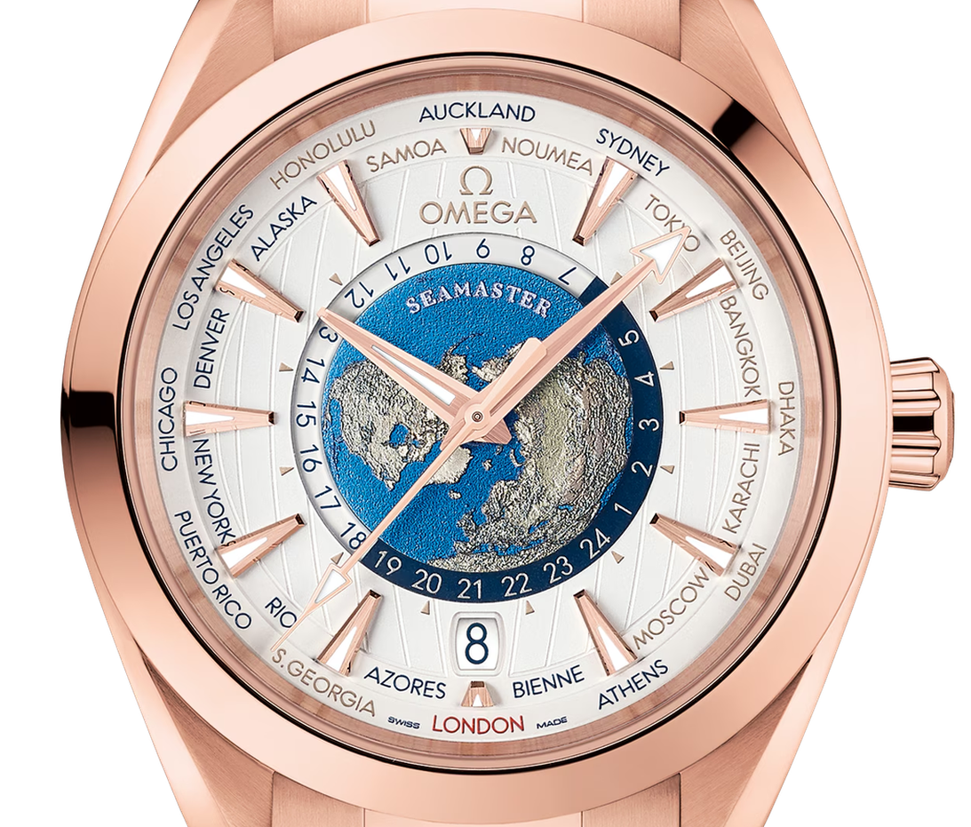 Aqua Terra Worldtimer Rose Gold Silver Dial 43mm Product Image 4