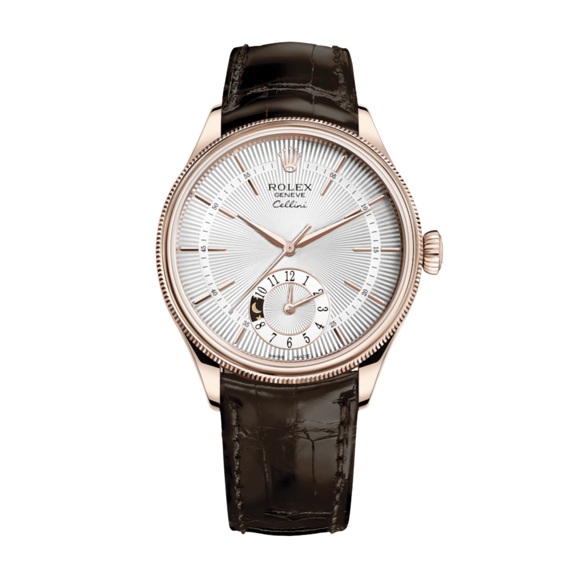 Cellini Dual Time Rose Gold Silver Dial 39mm Product Image