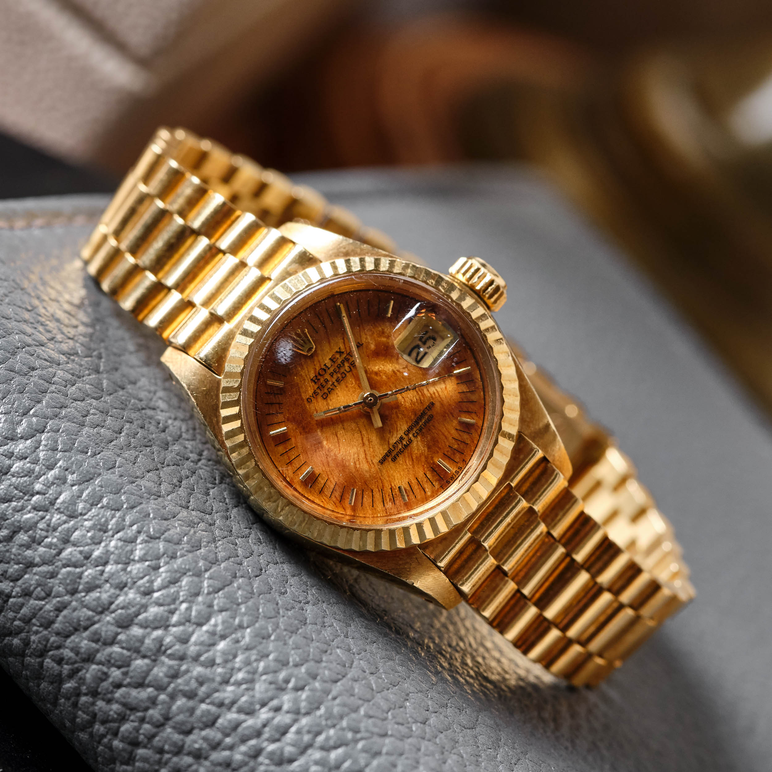 Datejust Yellow Gold Walnut Dial 26mm Product Image