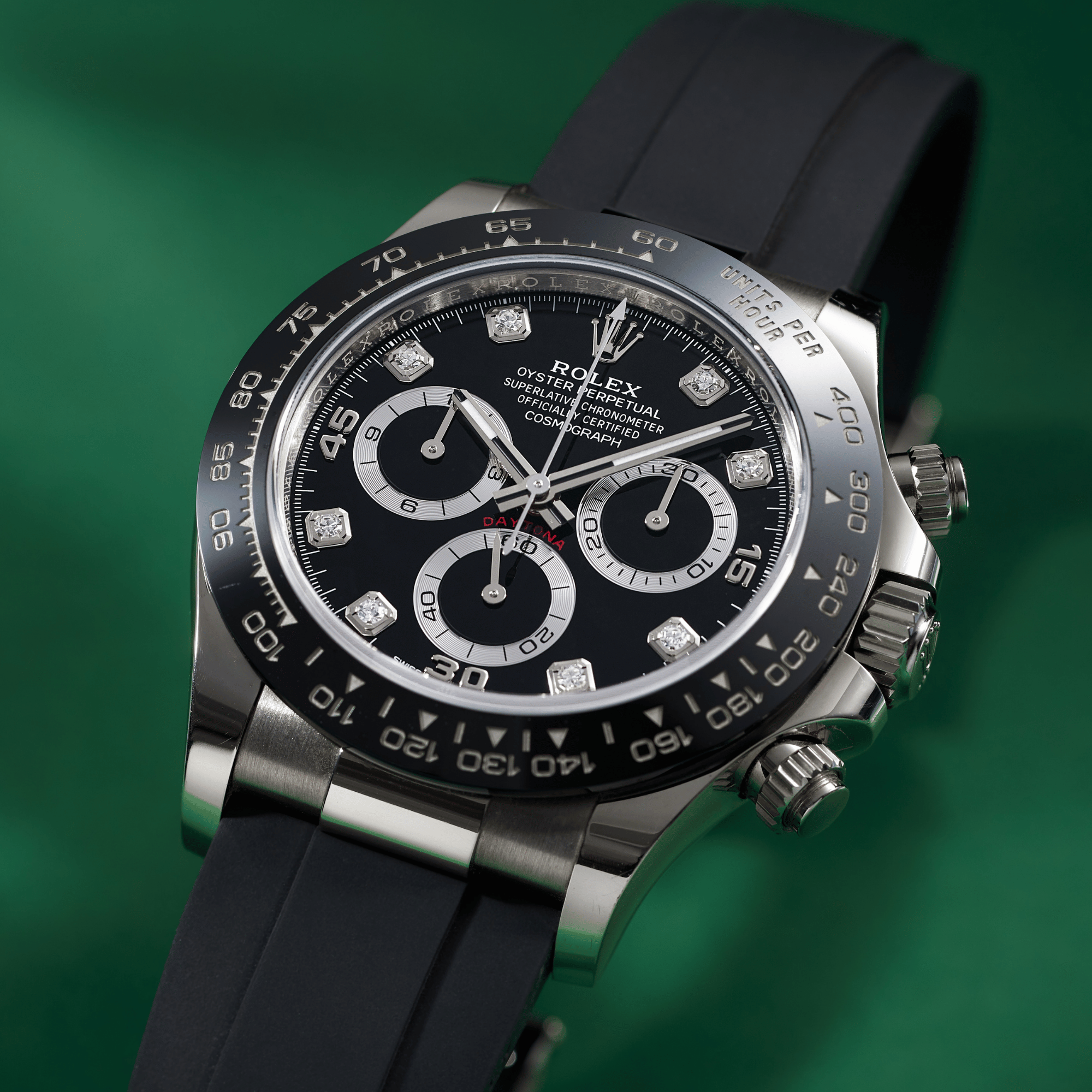 Daytona White Gold Oysterflex Black Dial 40mm Product Image