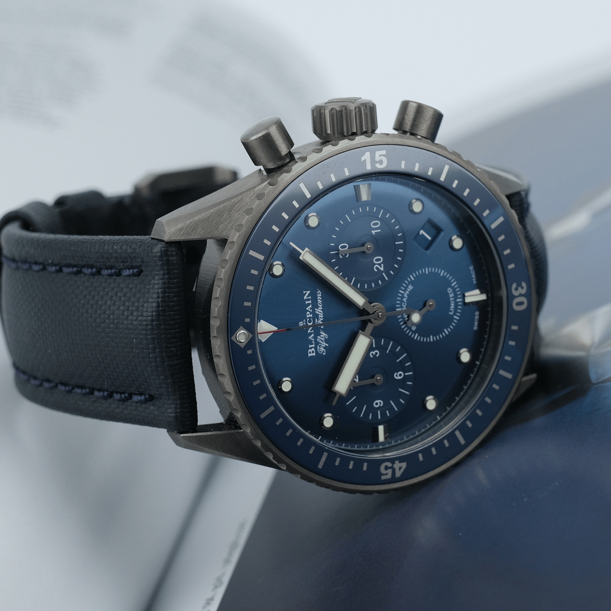 Fifty Fathoms Bathyscaphe Chronograph Flyback Ocean Commitment 43mm Product Image