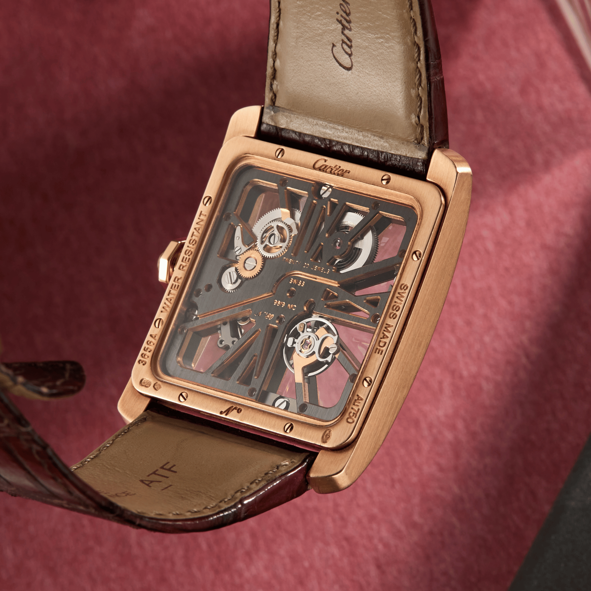 Tank MC Rose Gold Diamond Skeleton Dial 34mm Product Image 5