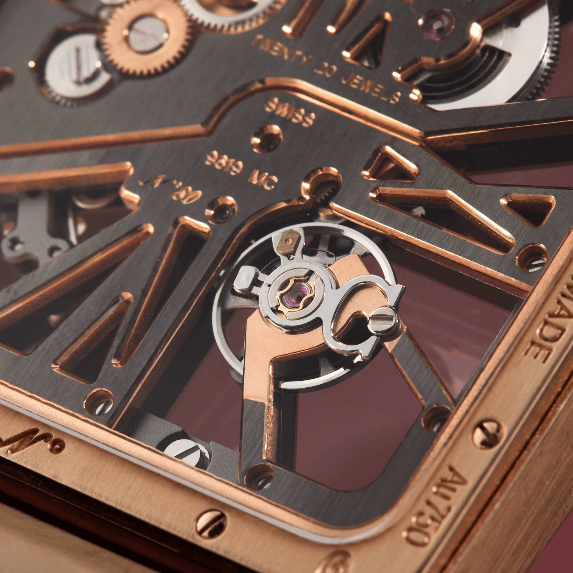 Tank MC Rose Gold Diamond Skeleton Dial 34mm Product Image 6