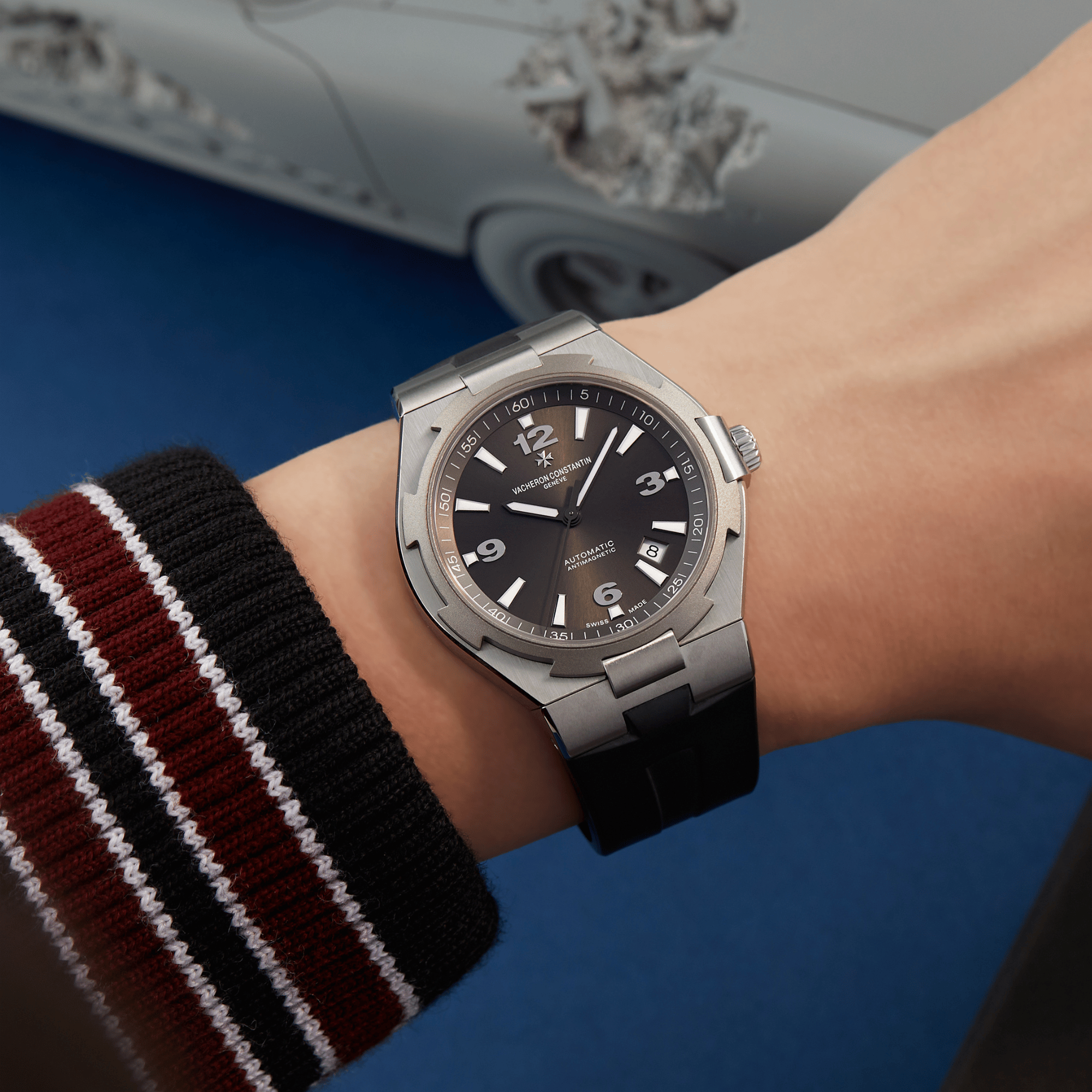 Overseas Deep Stream Steel Grey Dial 42mm Product Image
