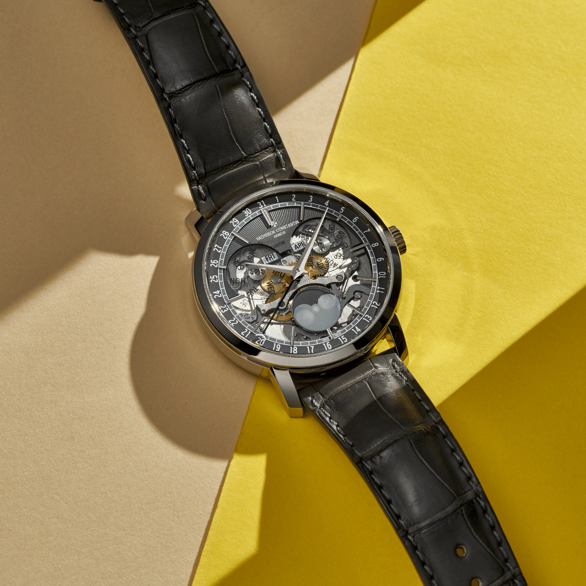 Traditionnelle Complete Calendar Openface White Gold See-through Dial 41mm Product Image