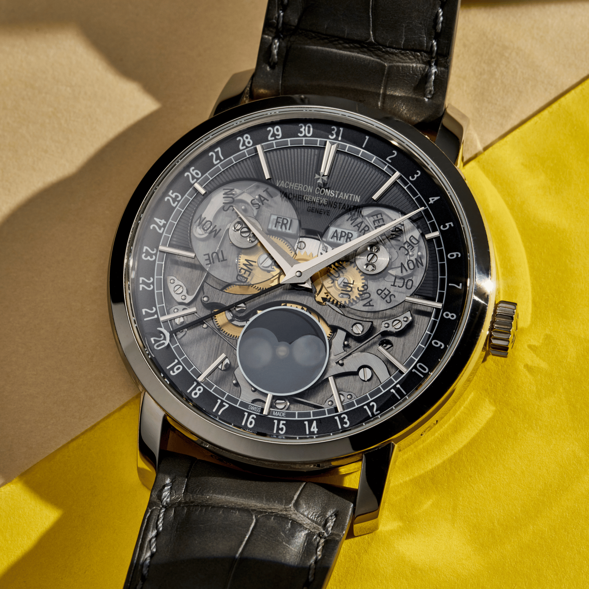 Traditionnelle Complete Calendar Openface White Gold See-through Dial 41mm Product Image