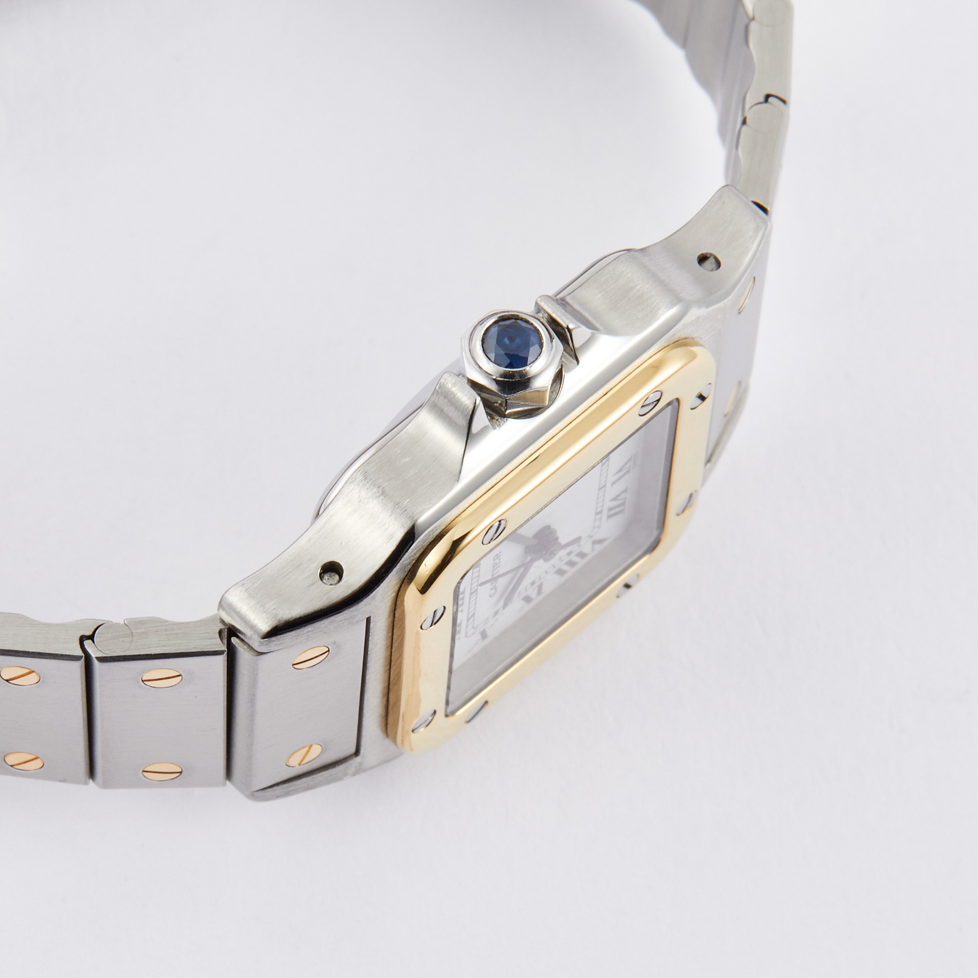 Vintage Santos Yellow Gold & Steel White Dial 24mm Product Image 3