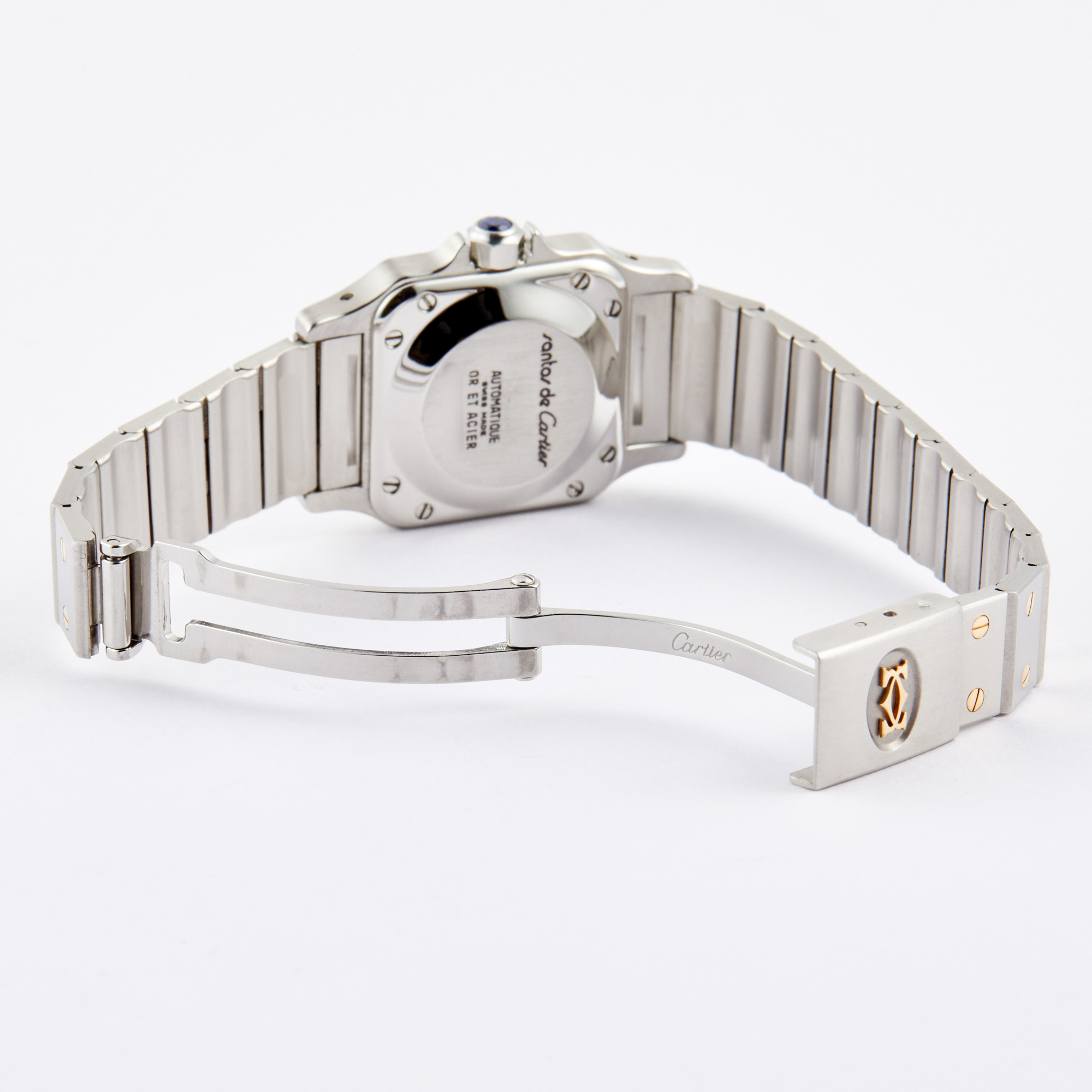 Vintage Santos Yellow Gold & Steel White Dial 24mm Product Image 7
