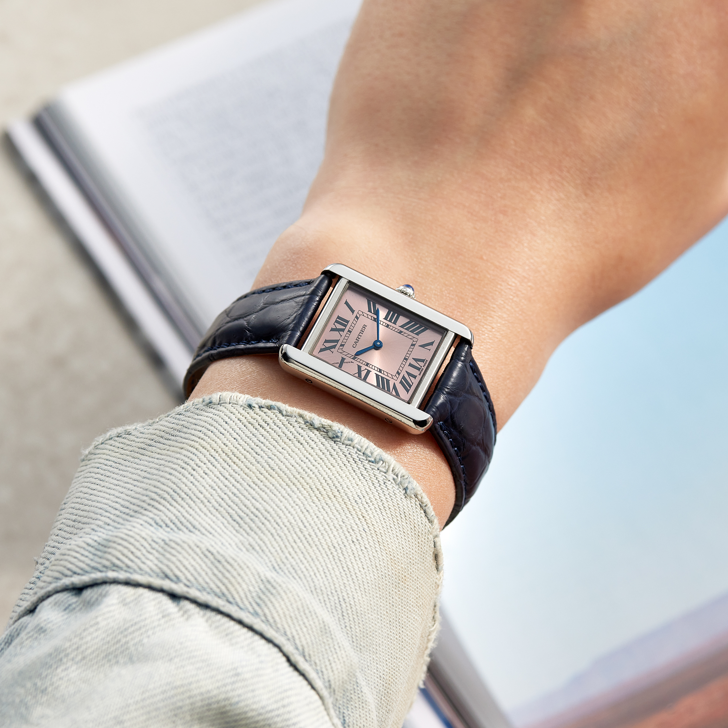 Tank Solo Steel Pink Dial 24mm Product Image 11