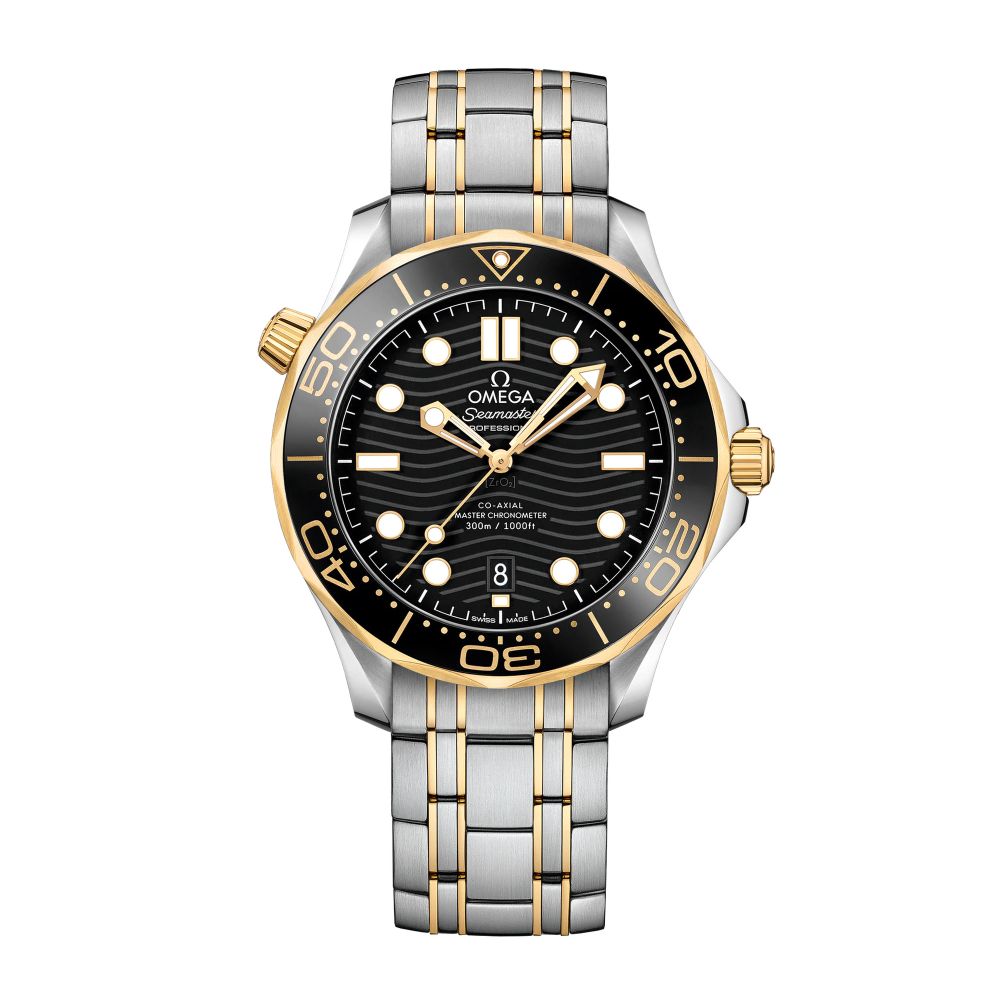 Seamaster Diver 300m Yellow Gold & Steel Black Dial 42mm Product Image