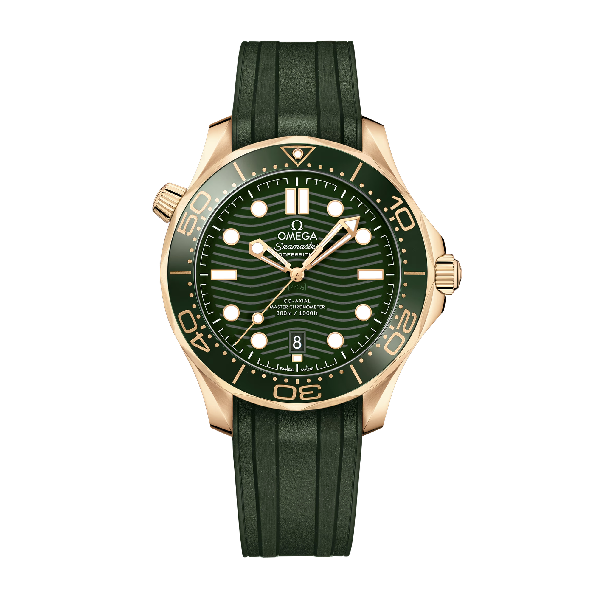Seamaster Diver 300m Yellow Gold Green Dial 42mm Product Image 1