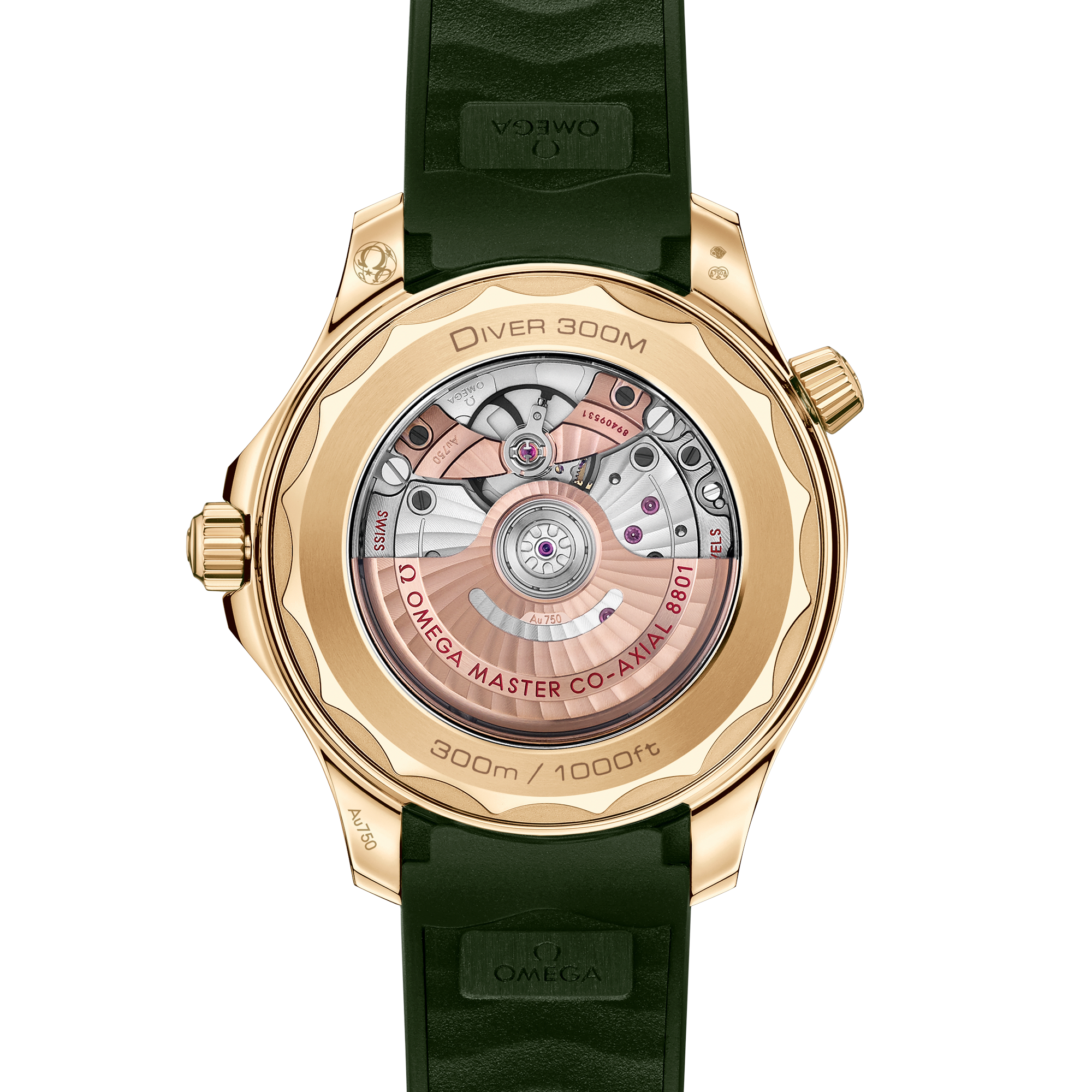 Seamaster Diver 300m Yellow Gold Green Dial 42mm Product Image 2