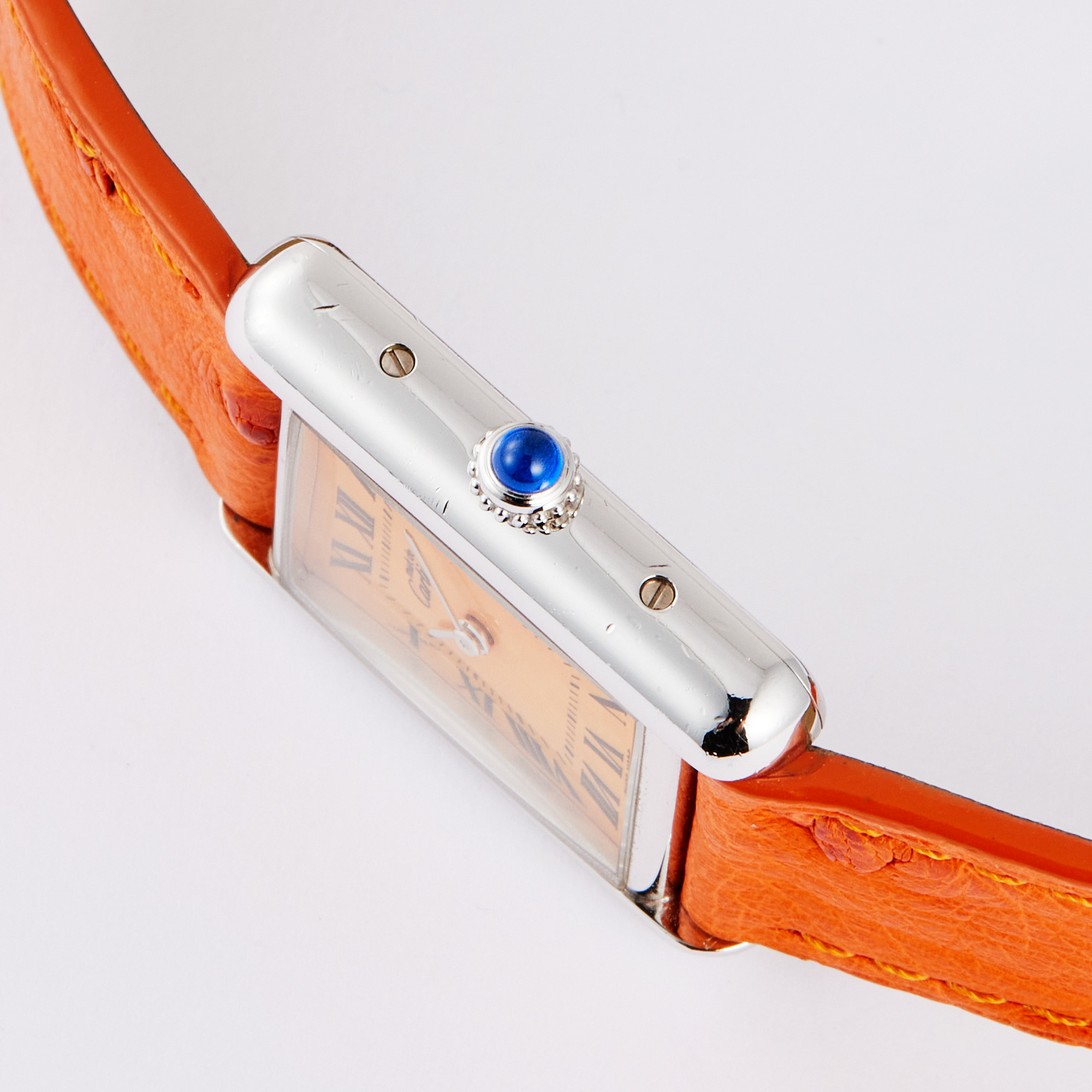 Tank Must Checkboard Special Edition Silver Orange Dial 22mm Product Image 2