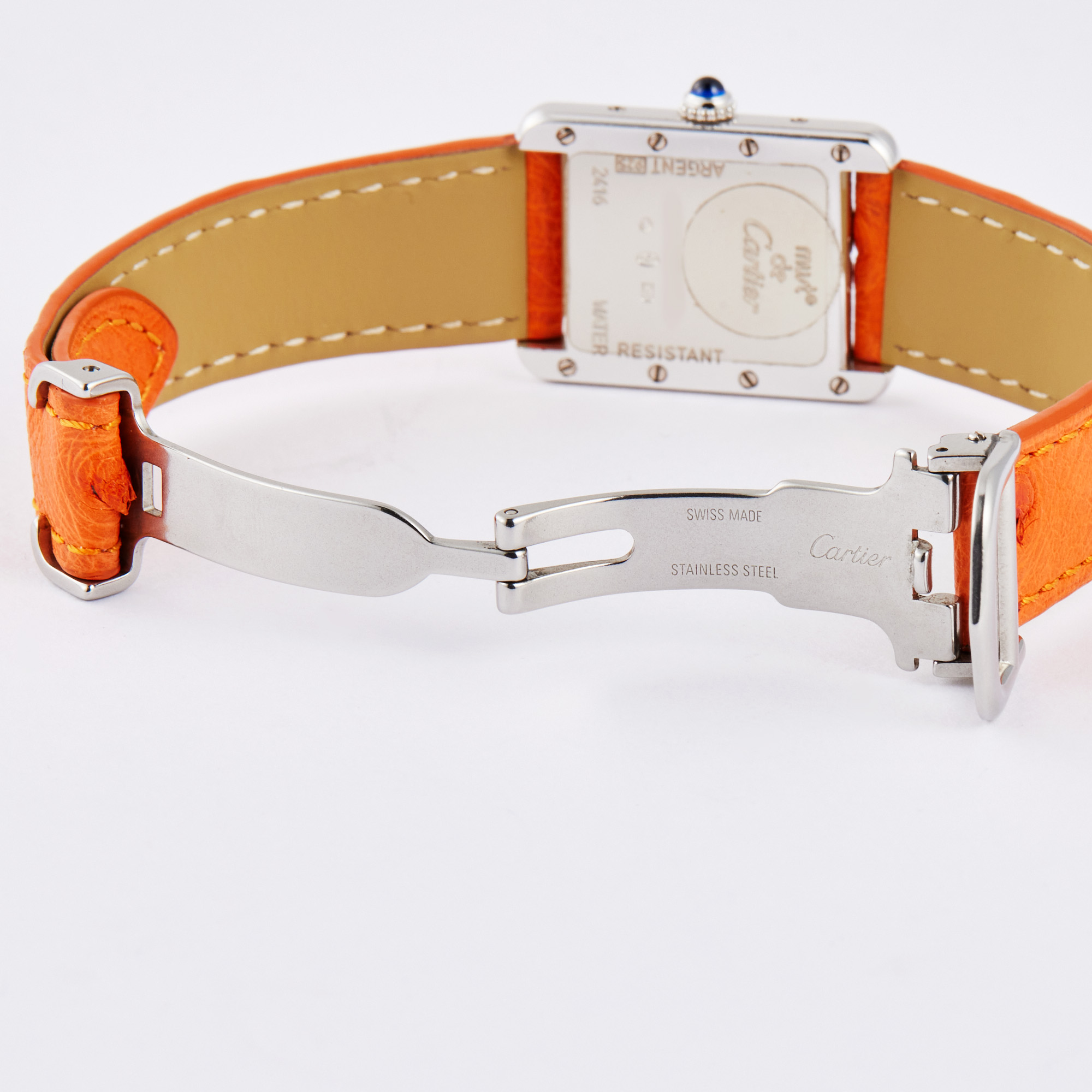 Tank Must Checkboard Special Edition Silver Orange Dial 22mm Product Image 7