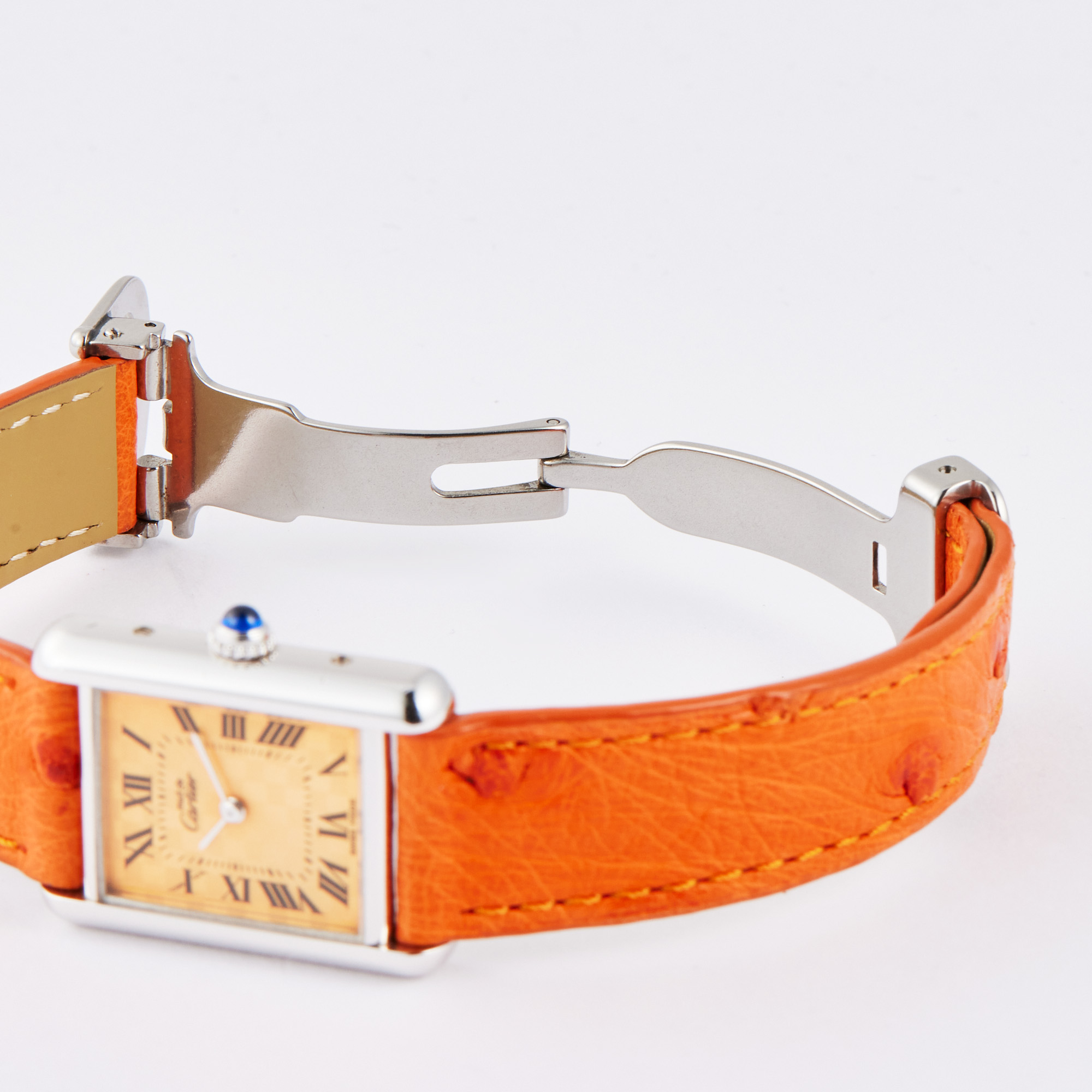 Tank Must Checkboard Special Edition Silver Orange Dial 22mm Product Image 8