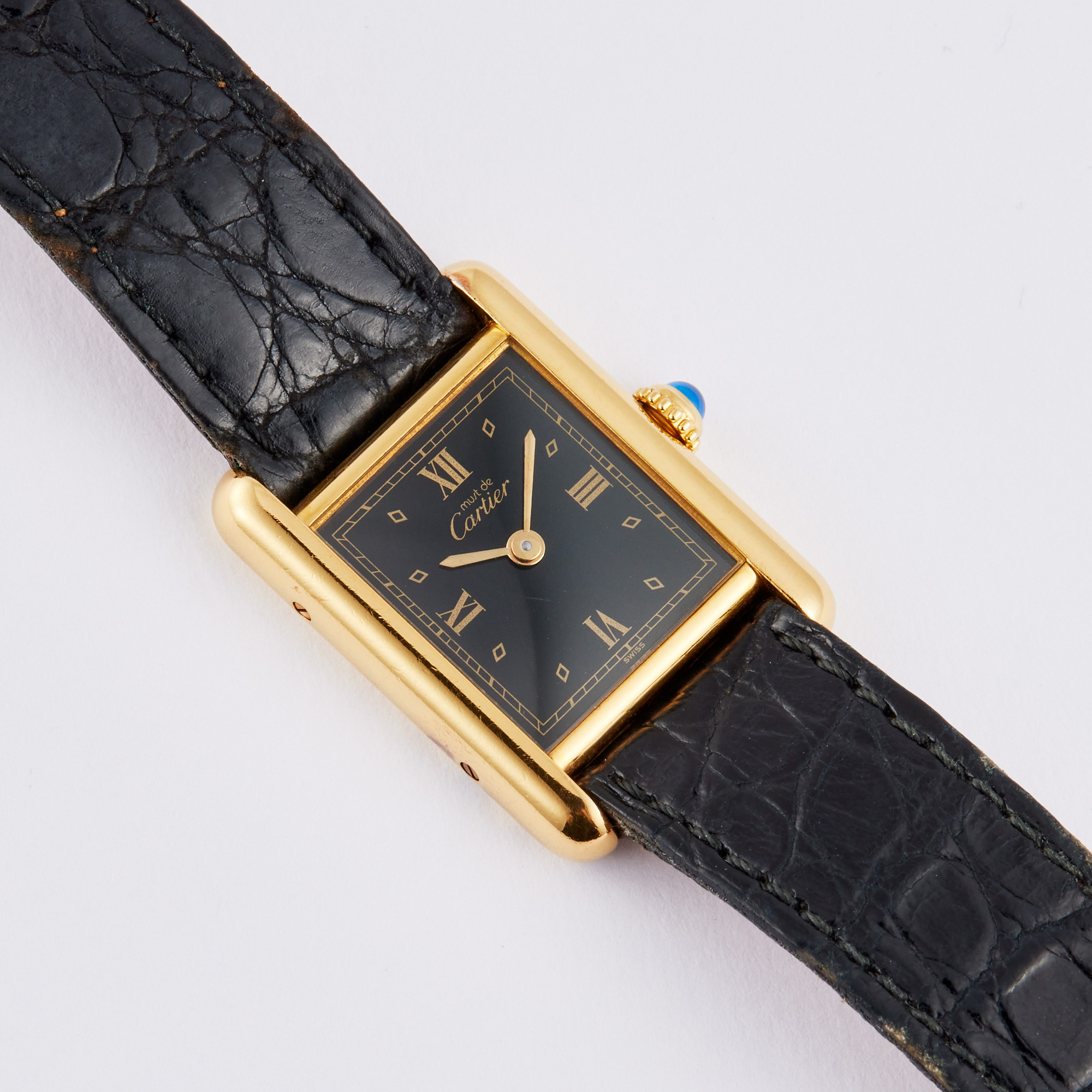 Tank Vermeil Gold Plated Black Dial 20mm Product Image 1
