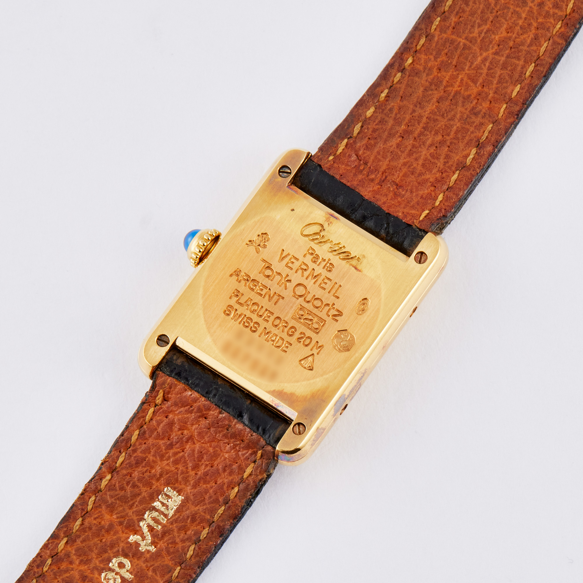 Tank Vermeil Gold Plated Black Dial 20mm Product Image 6
