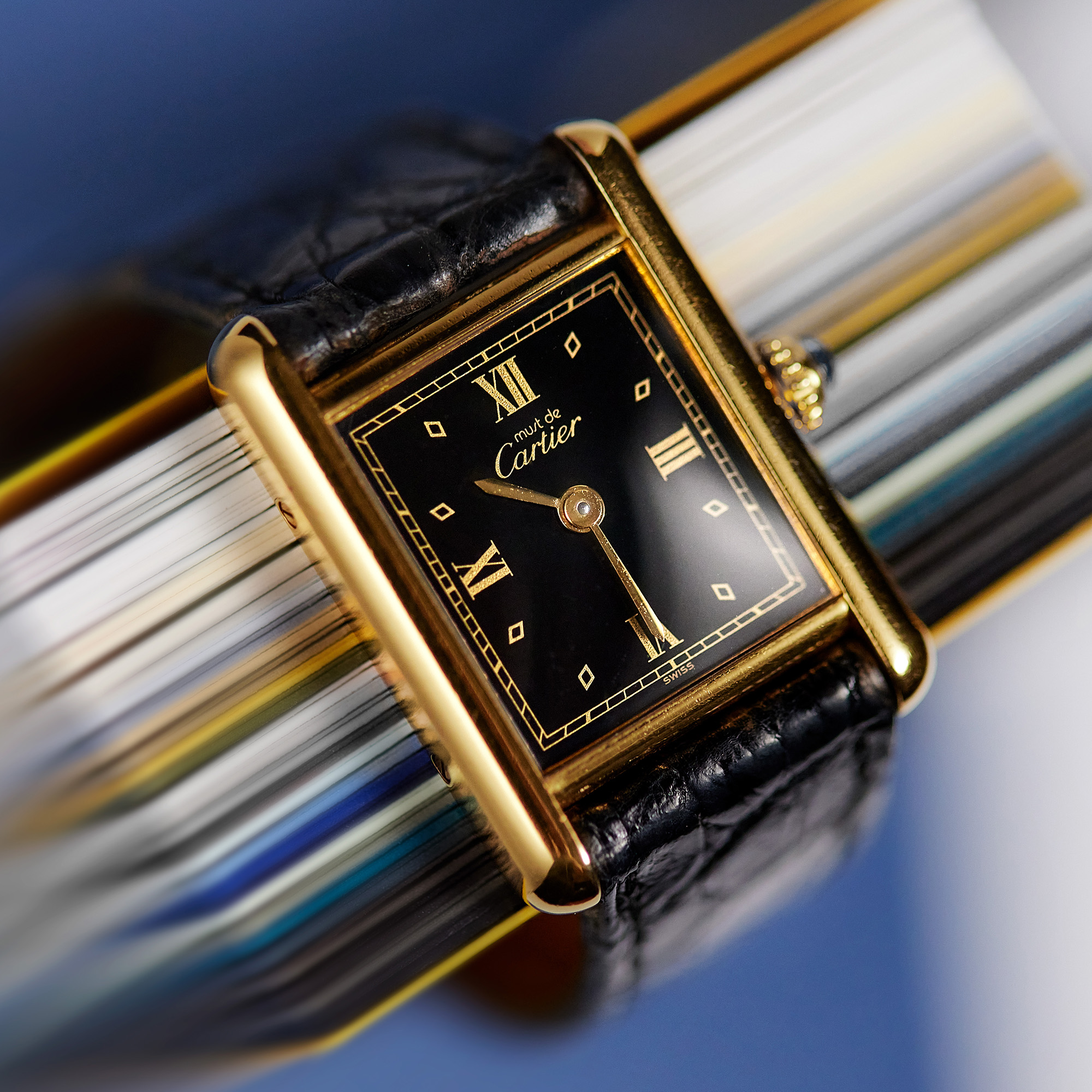 Tank Vermeil Gold Plated Black Dial 20mm Product Image 10