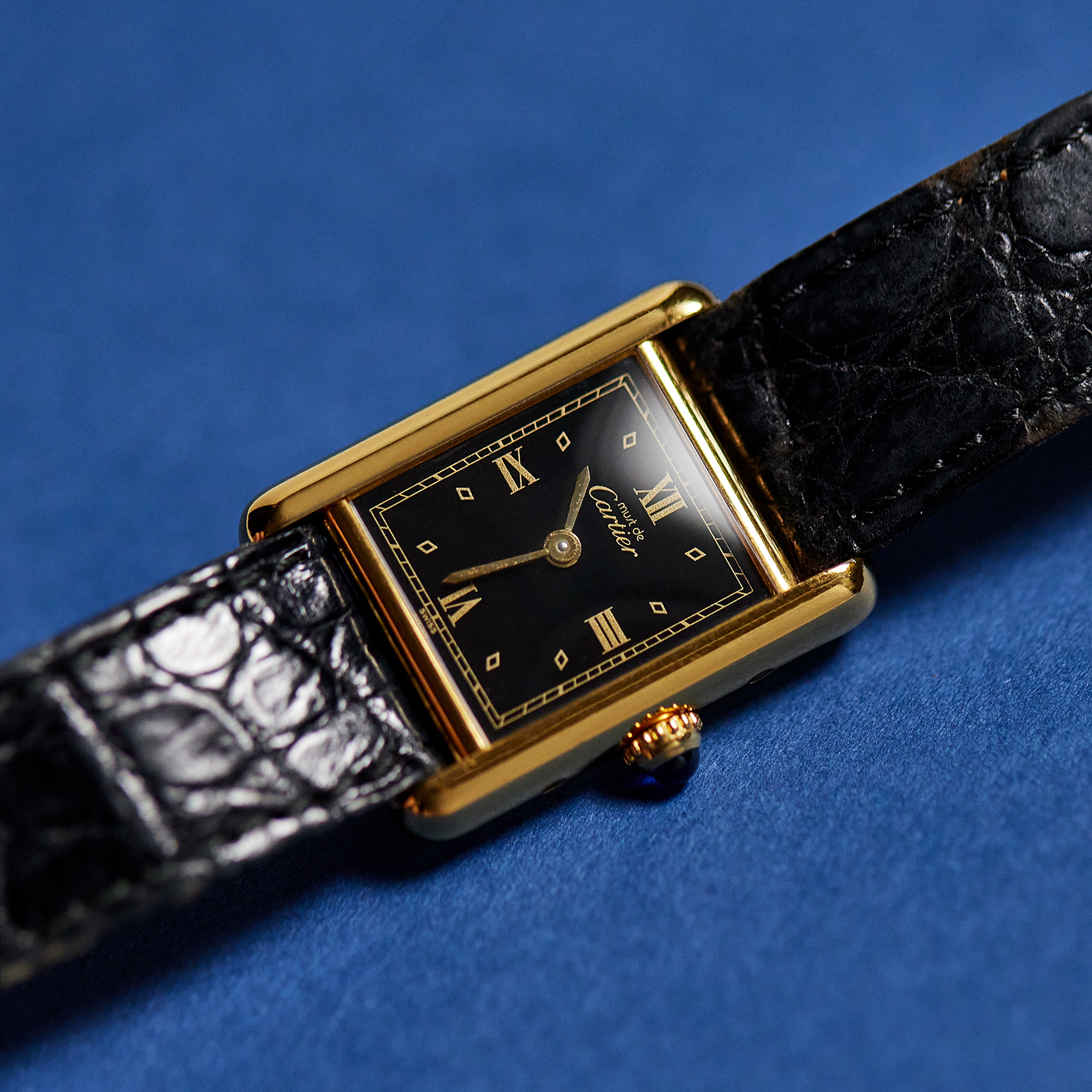 Tank Vermeil Gold Plated Black Dial 20mm Product Image 12