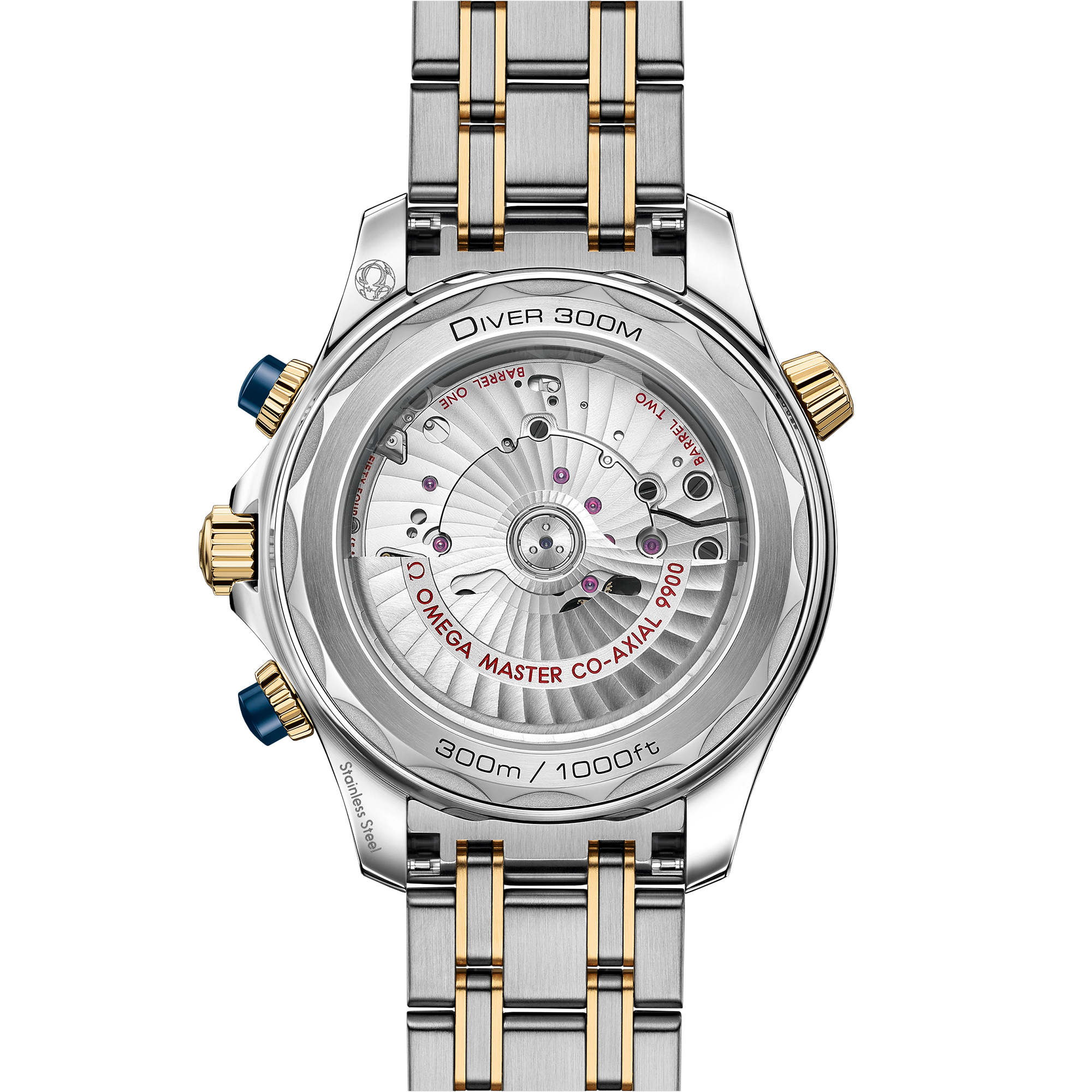 Seamaster Diver 300m Chronograph Yellow Gold & Steel Blue Dial 44mm Product Image 2