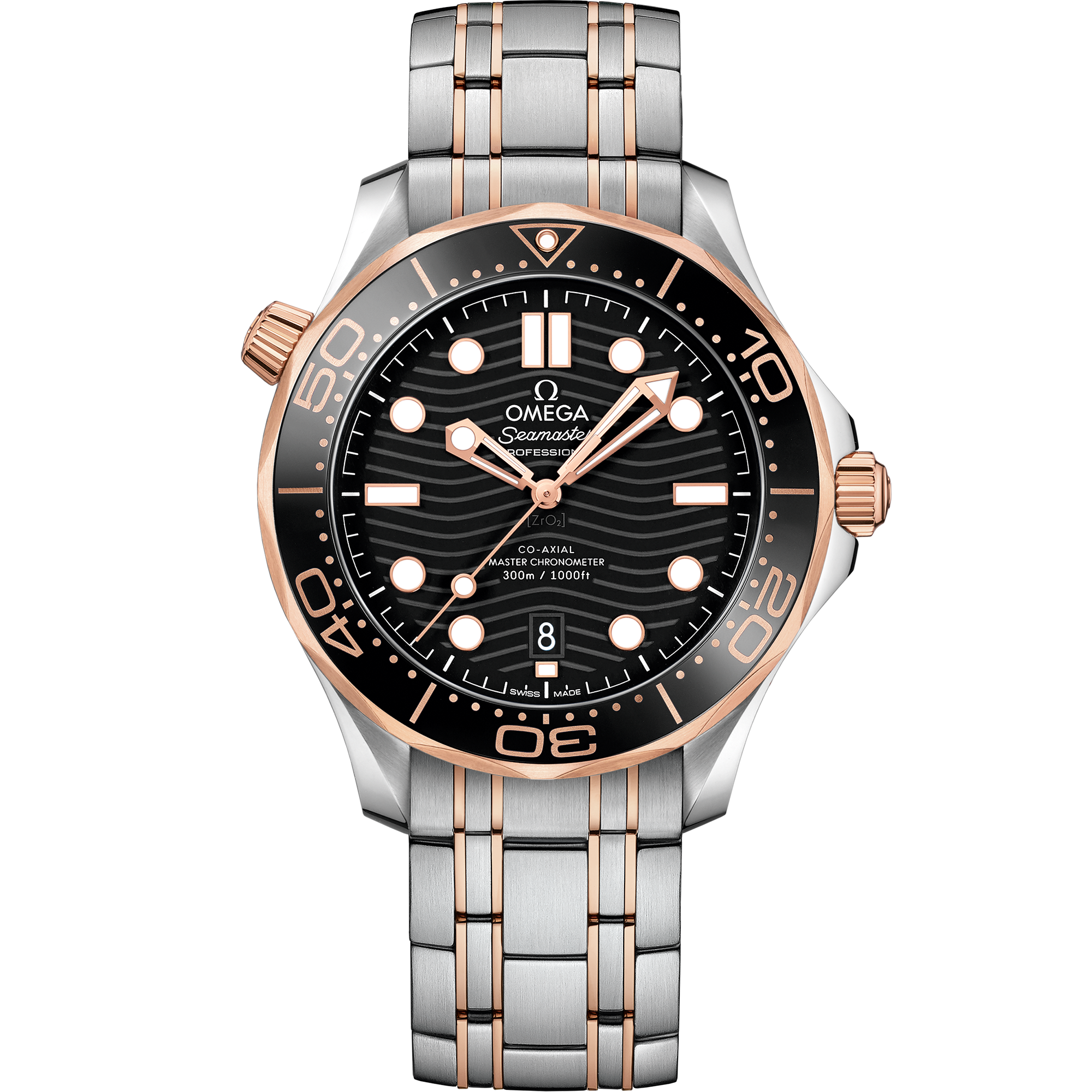 Seamaster Diver 300m Rose Gold & Steel Black Dial 42mm Product Image 1