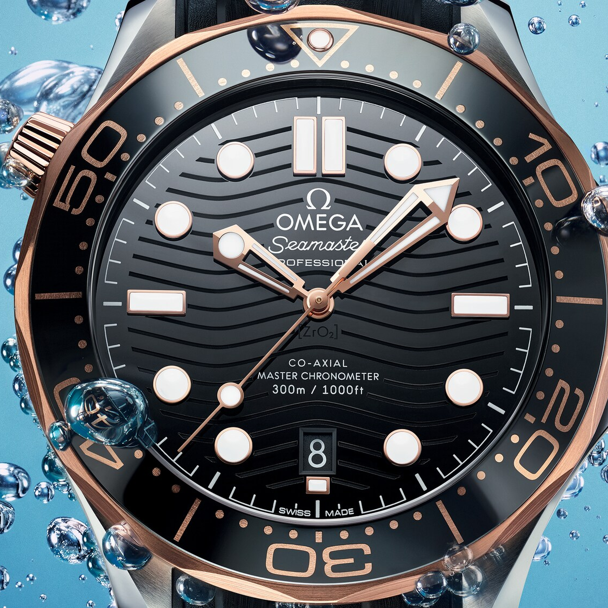 Seamaster Diver 300m Rose Gold & Steel Black Dial 42mm Product Image 3