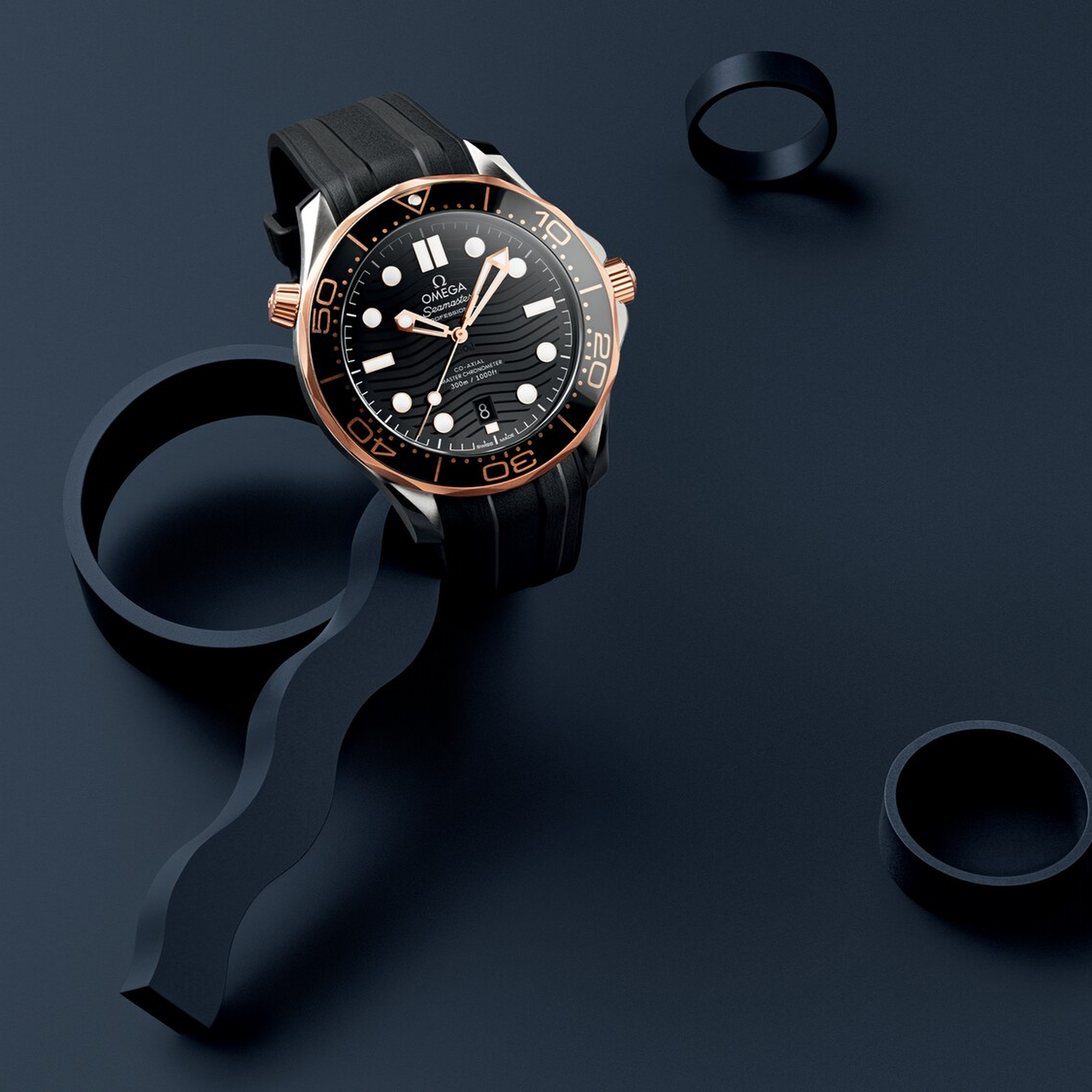 Seamaster Diver 300m Rose Gold & Steel Black Dial 42mm Product Image 4