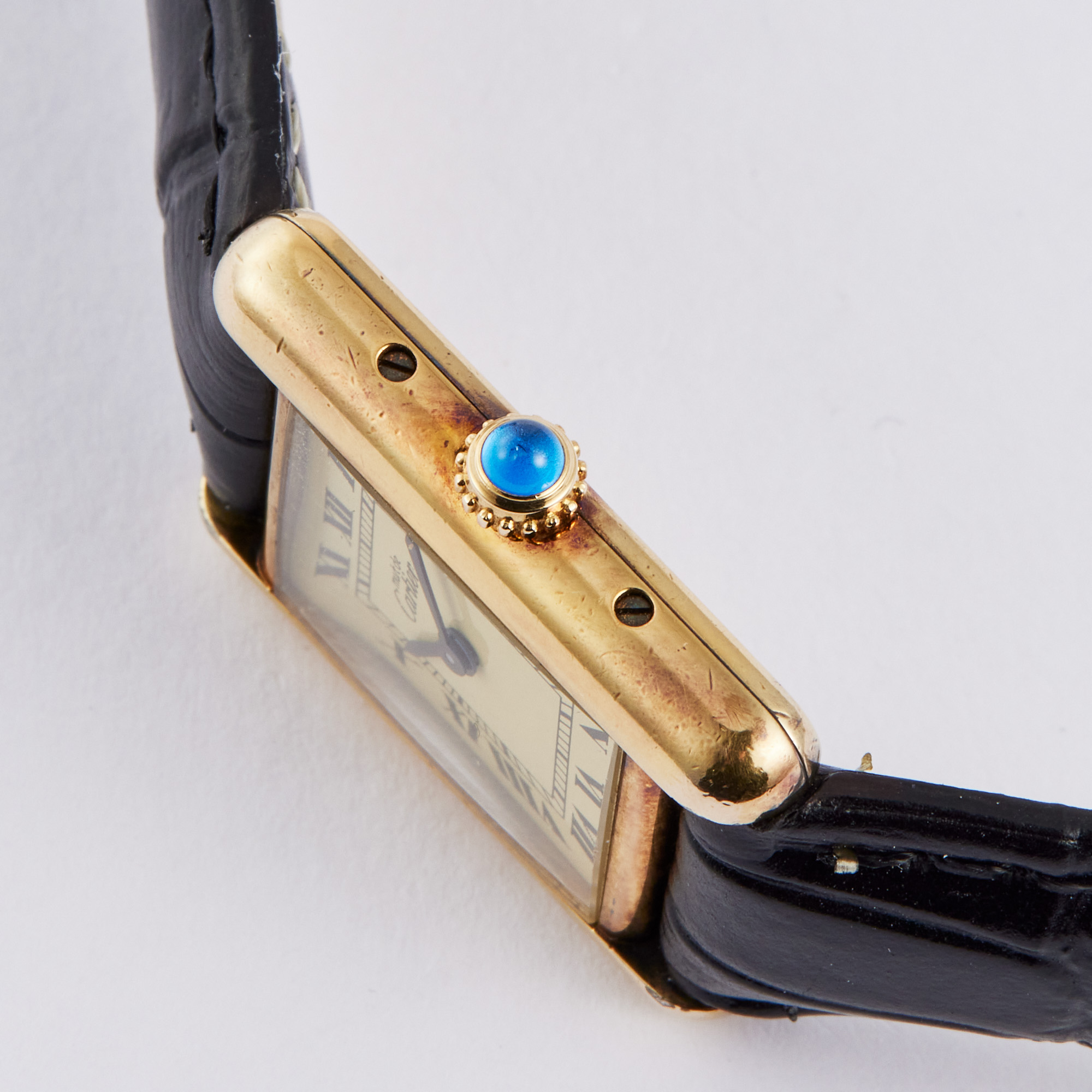 Vintage Tank Gold Plated White Dial 20mm Product Image 2