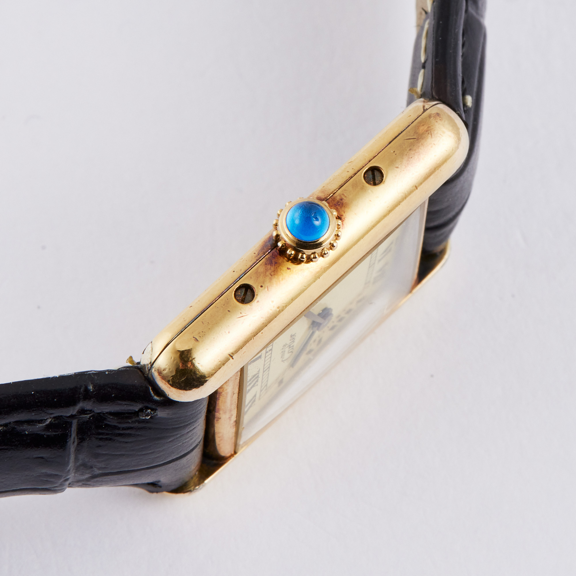 Vintage Tank Gold Plated White Dial 20mm Product Image 3
