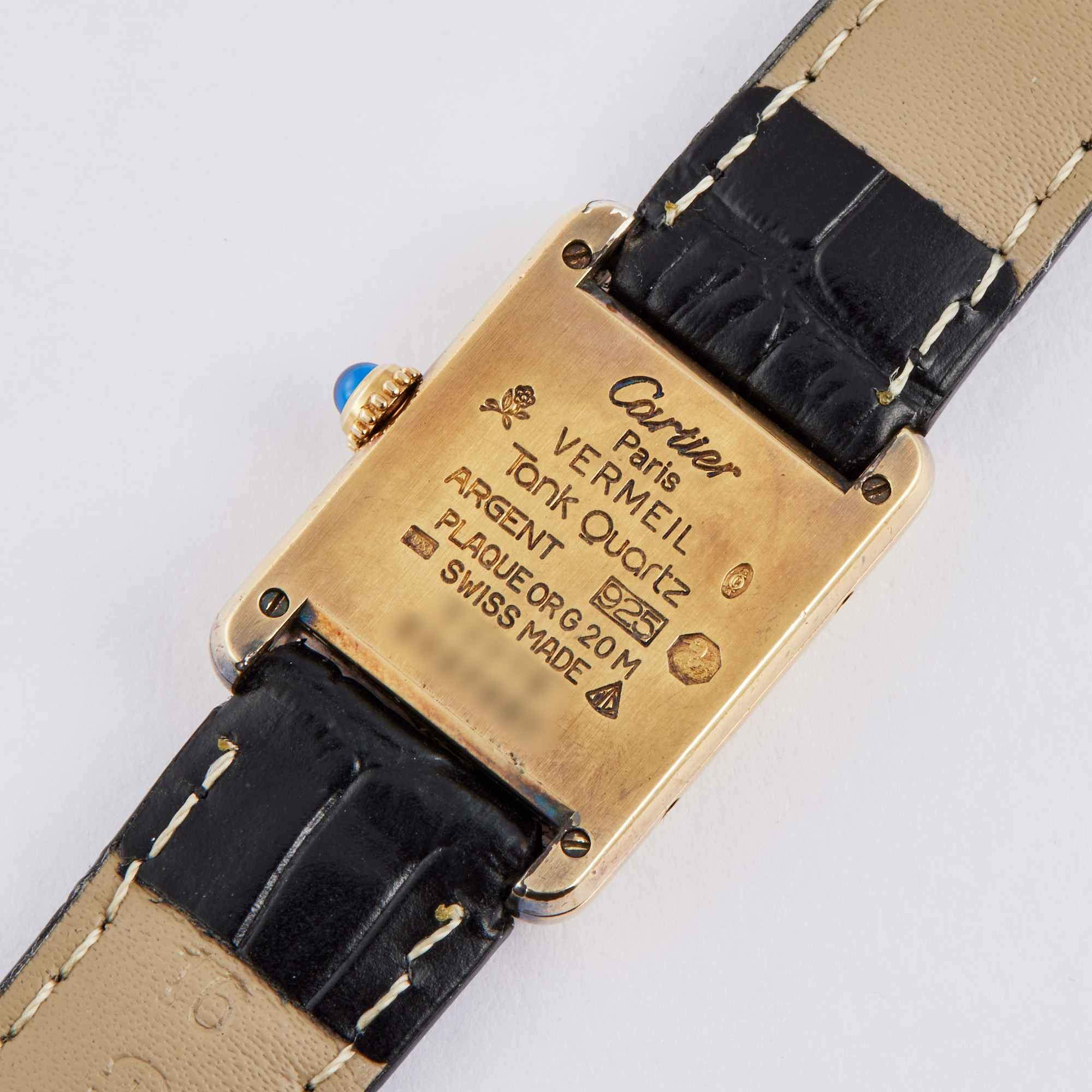 Vintage Tank Gold Plated White Dial 20mm Product Image 6