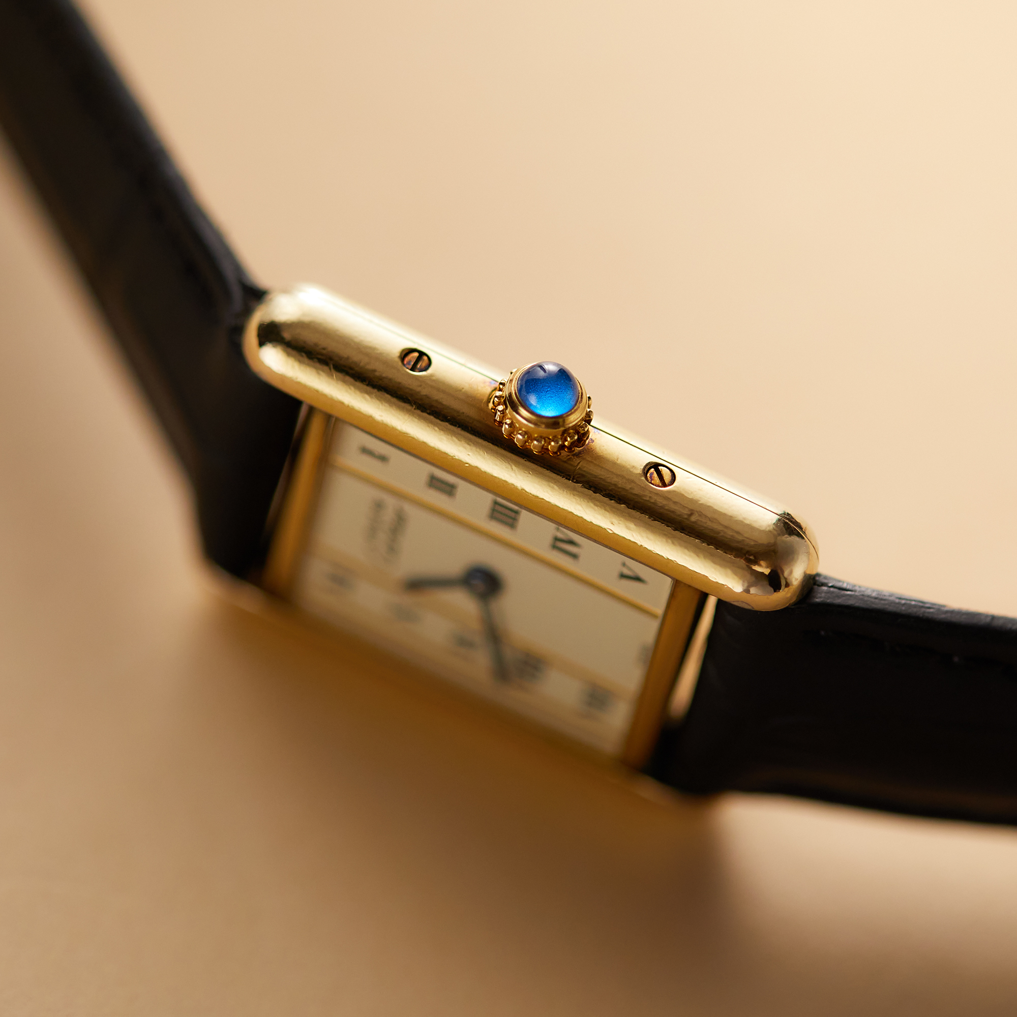 Vintage Tank Gold Plated White Dial 21mm Product Image 10