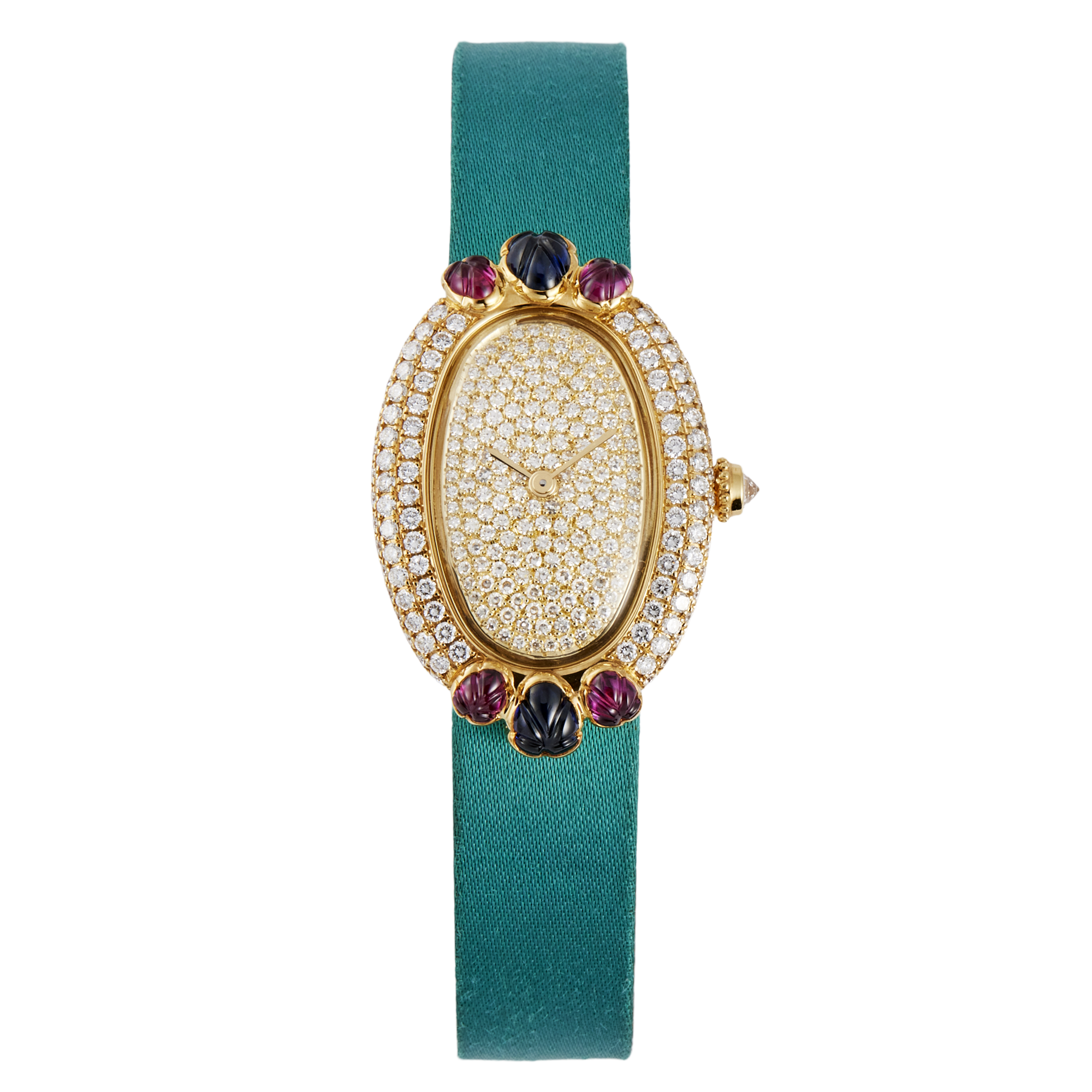 Vintage Baignoire de Cartier Yellow Gold Diamond Pave Dial 26mm Product Image