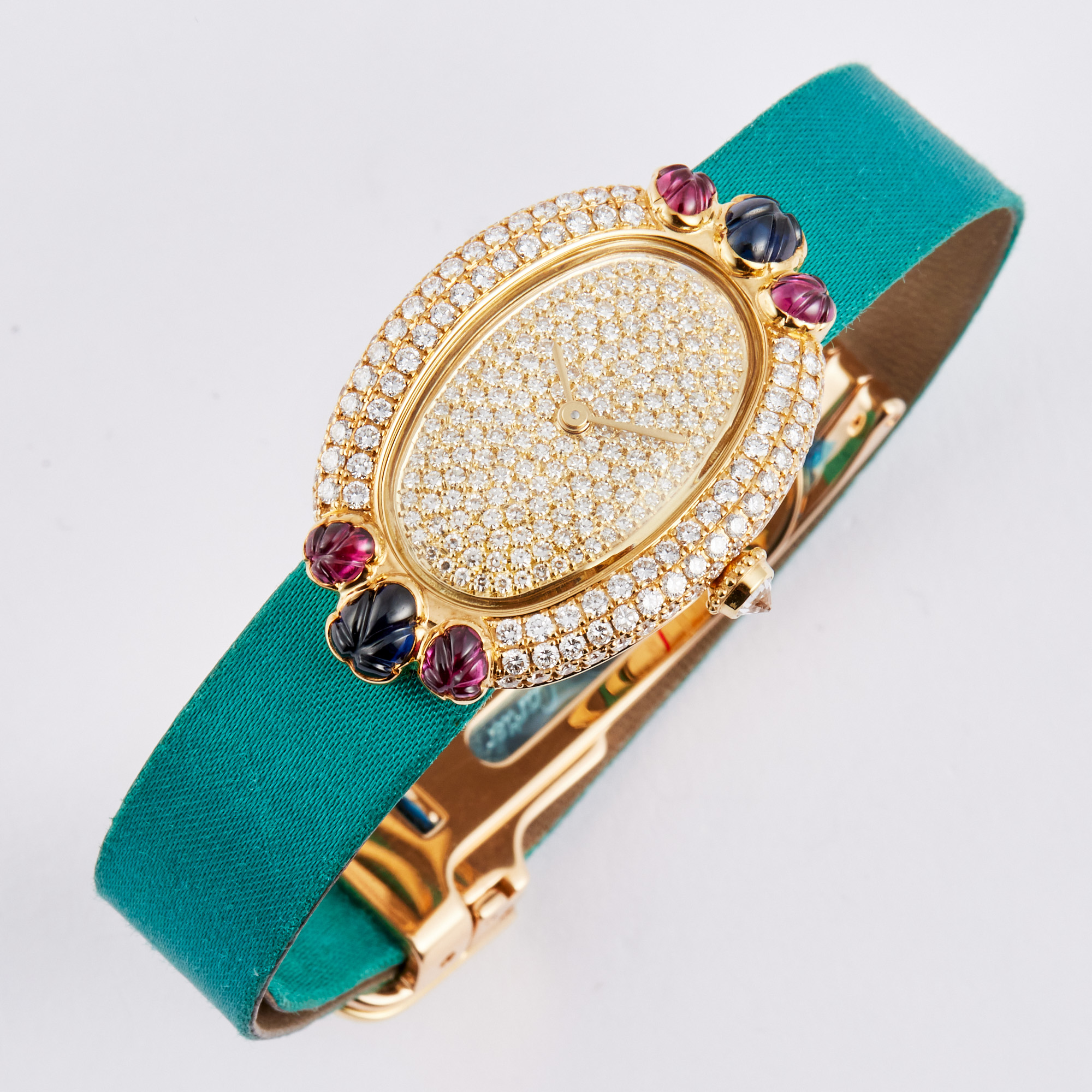 Vintage Baignoire de Cartier Yellow Gold Diamond Pave Dial 26mm Product Image 1