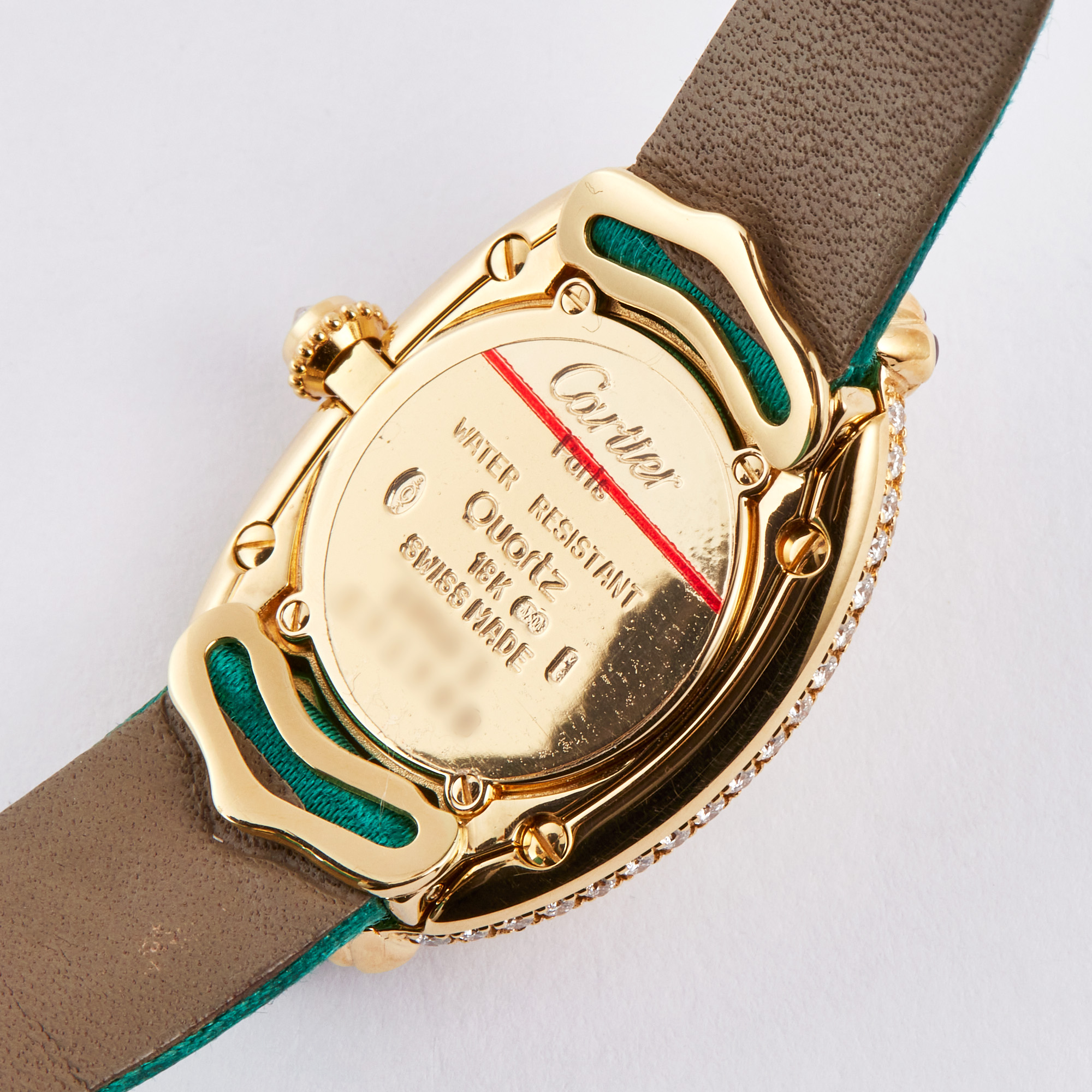 Vintage Baignoire de Cartier Yellow Gold Diamond Pave Dial 26mm Product Image 6