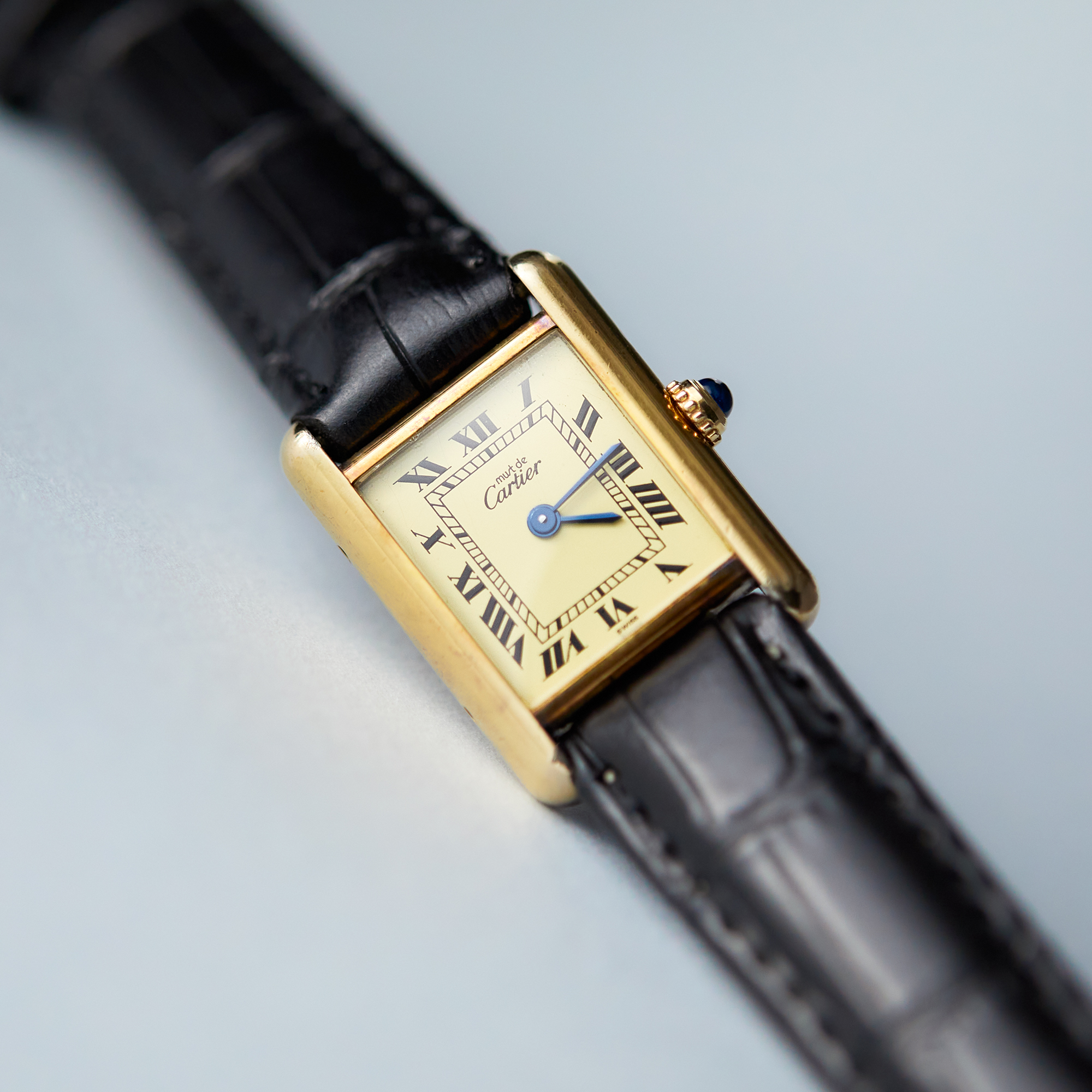 Vintage Tank Gold Plated White Dial 20mm Product Image 10