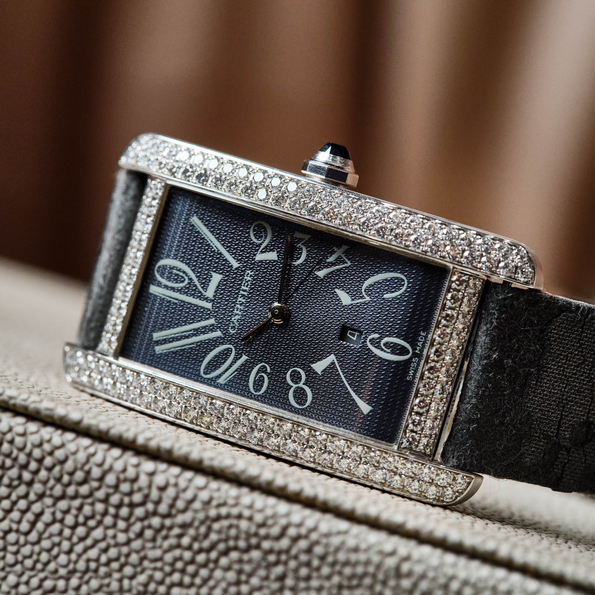 Tank Americaine White Gold Diamond Grey Dial 27mm Product Image