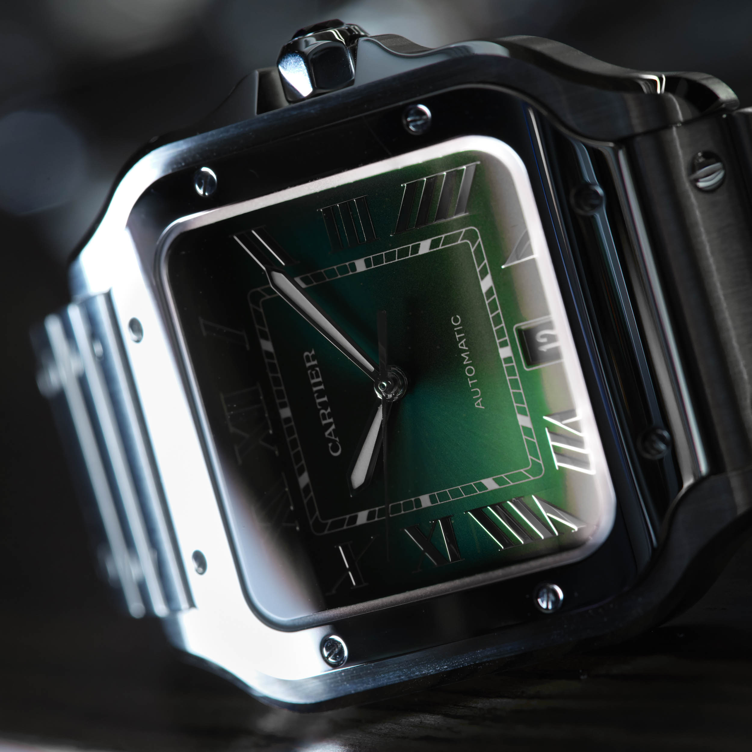 Santos de Cartier Santos De Cartier Steel Green Dial 39mm Product Image