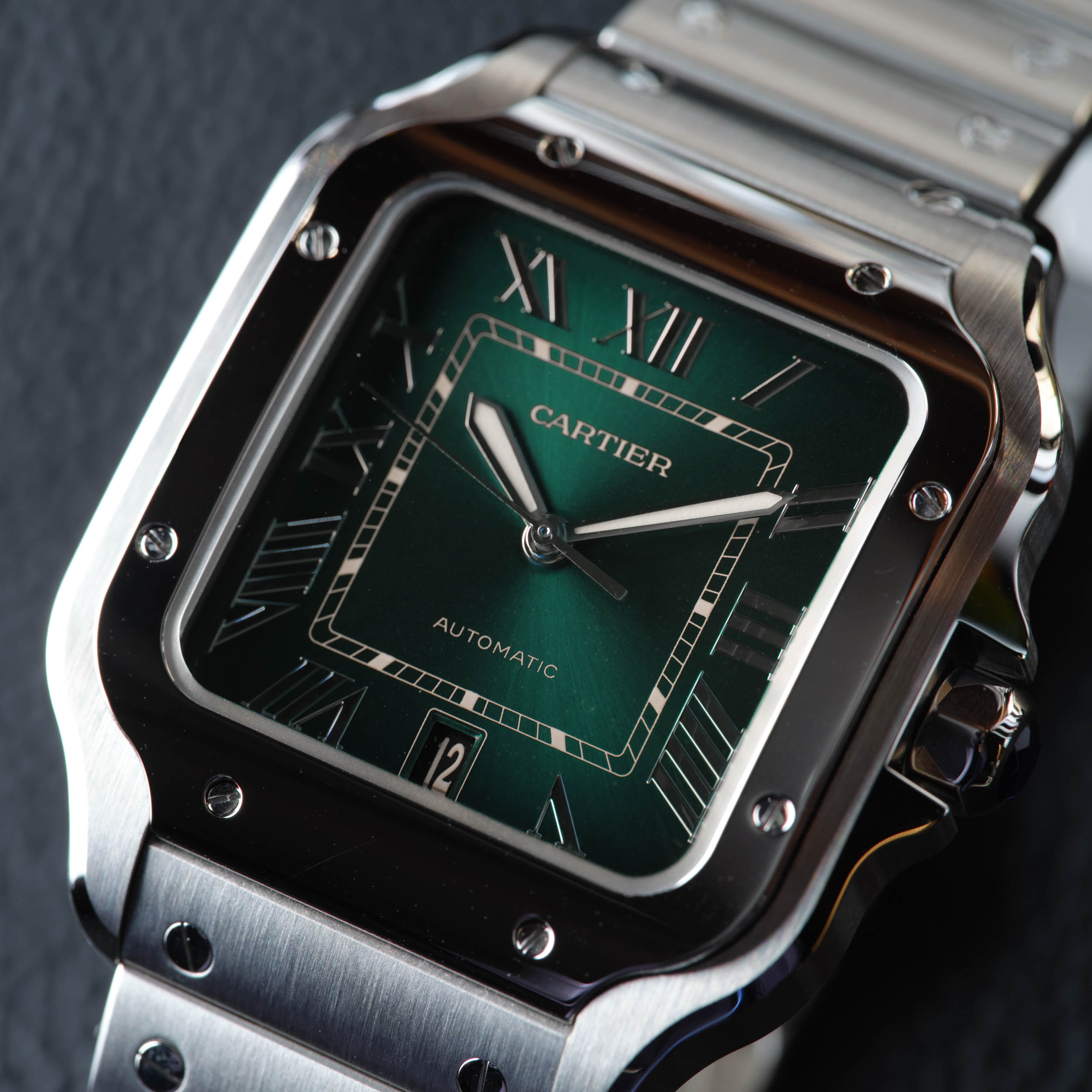 Santos de Cartier Santos De Cartier Steel Green Dial 39mm Product Image