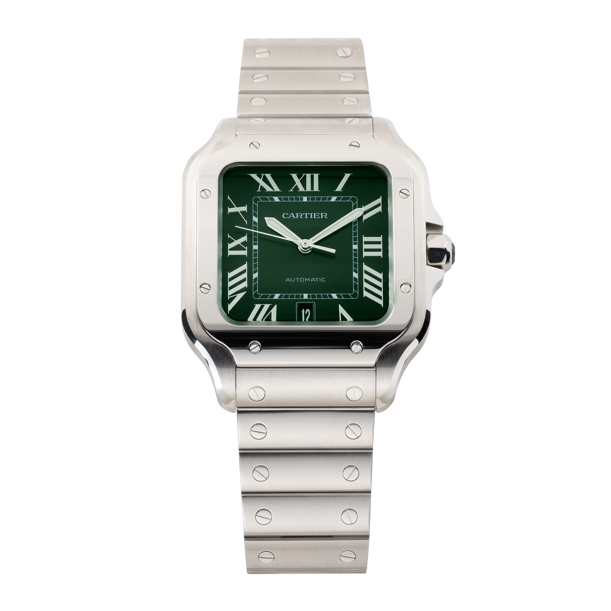 Santos de Cartier Santos De Cartier Steel Green Dial 39mm Product Image