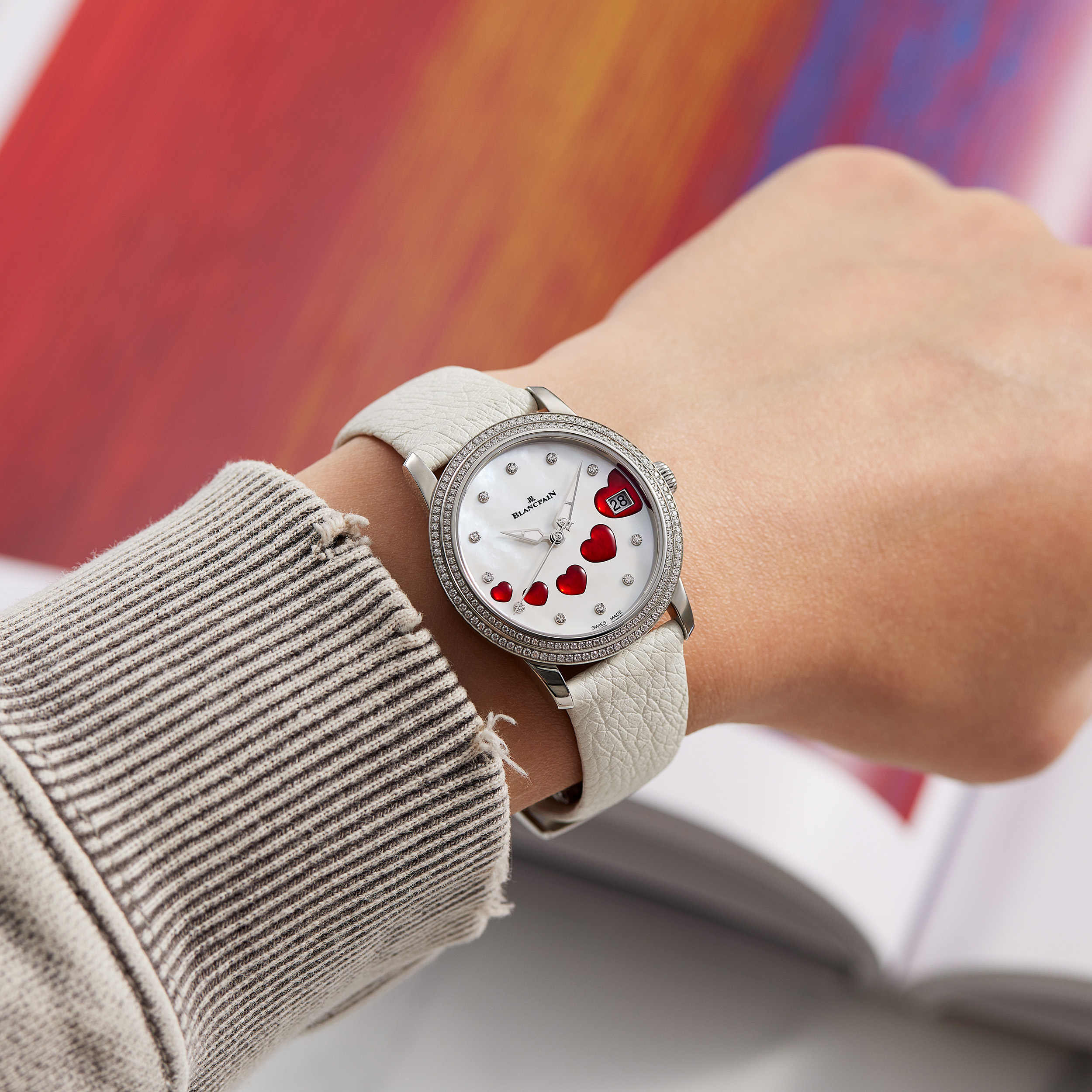 Ultraplate Saint Valentine Steel Diamond Mother of Pearl Dial 34mm Product Image 11
