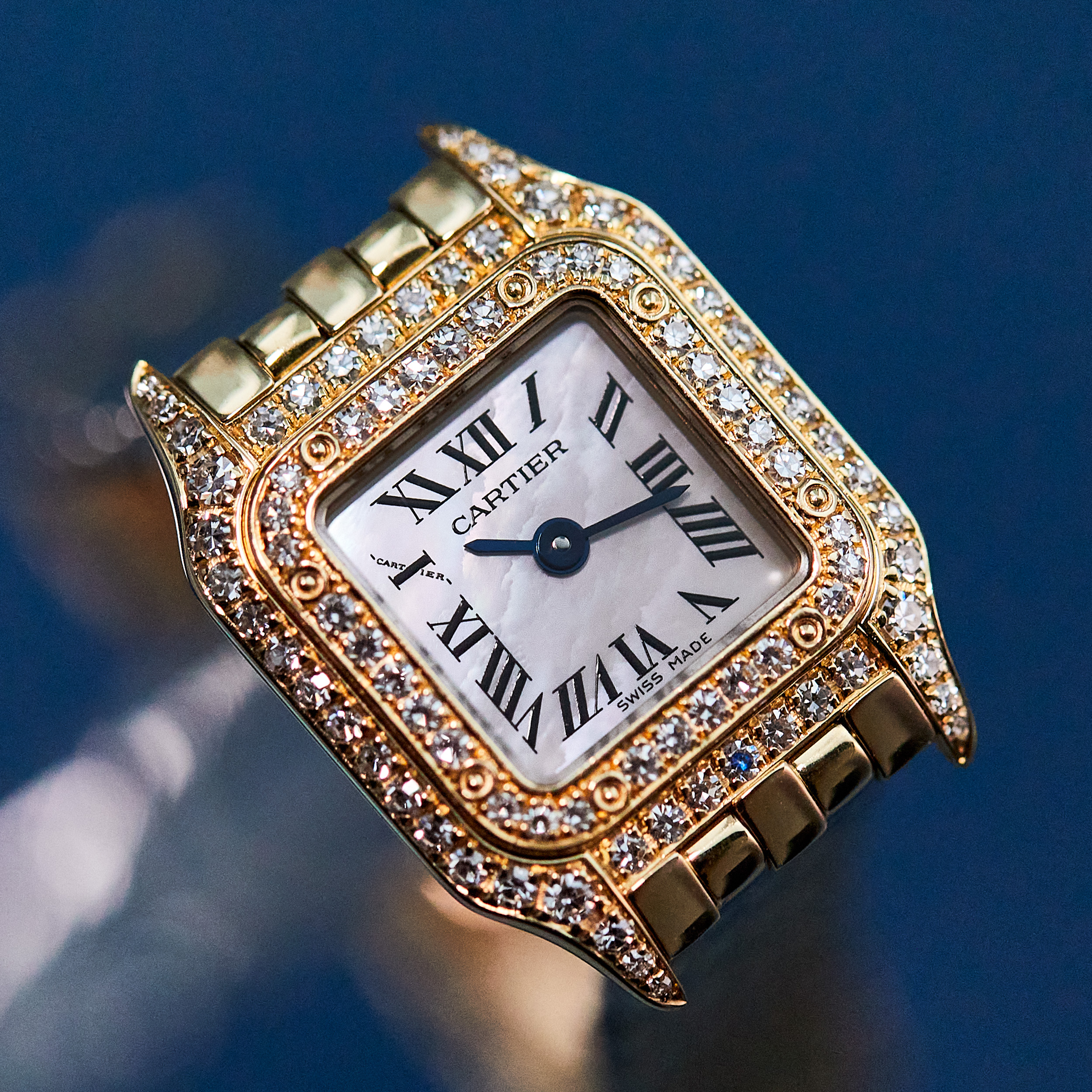 Mini Panthere Yellow Gold Diamond White Dial 17mm Product Image