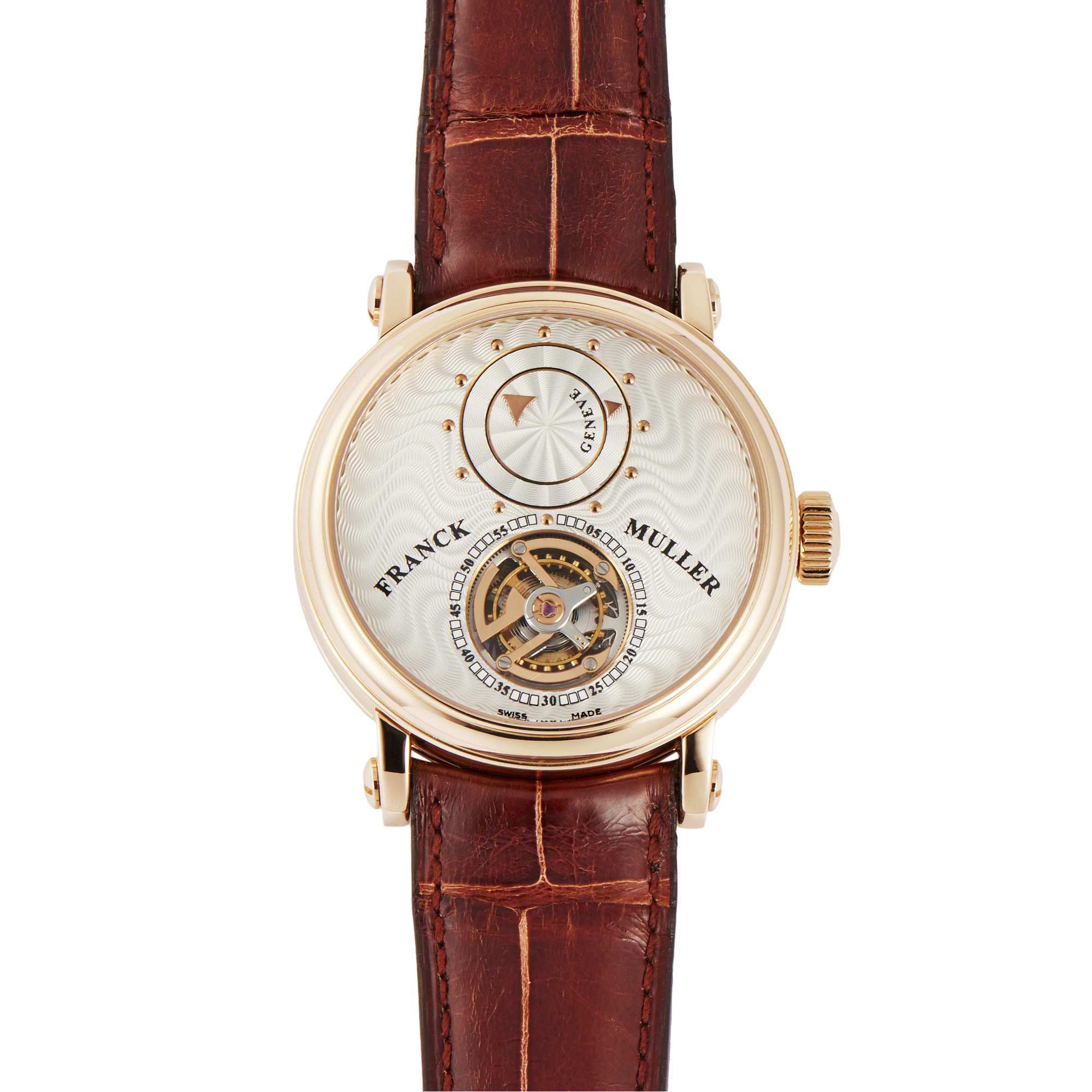 Double Mystery Tourbillon Rose Gold Silver Dial 42mm Product Image
