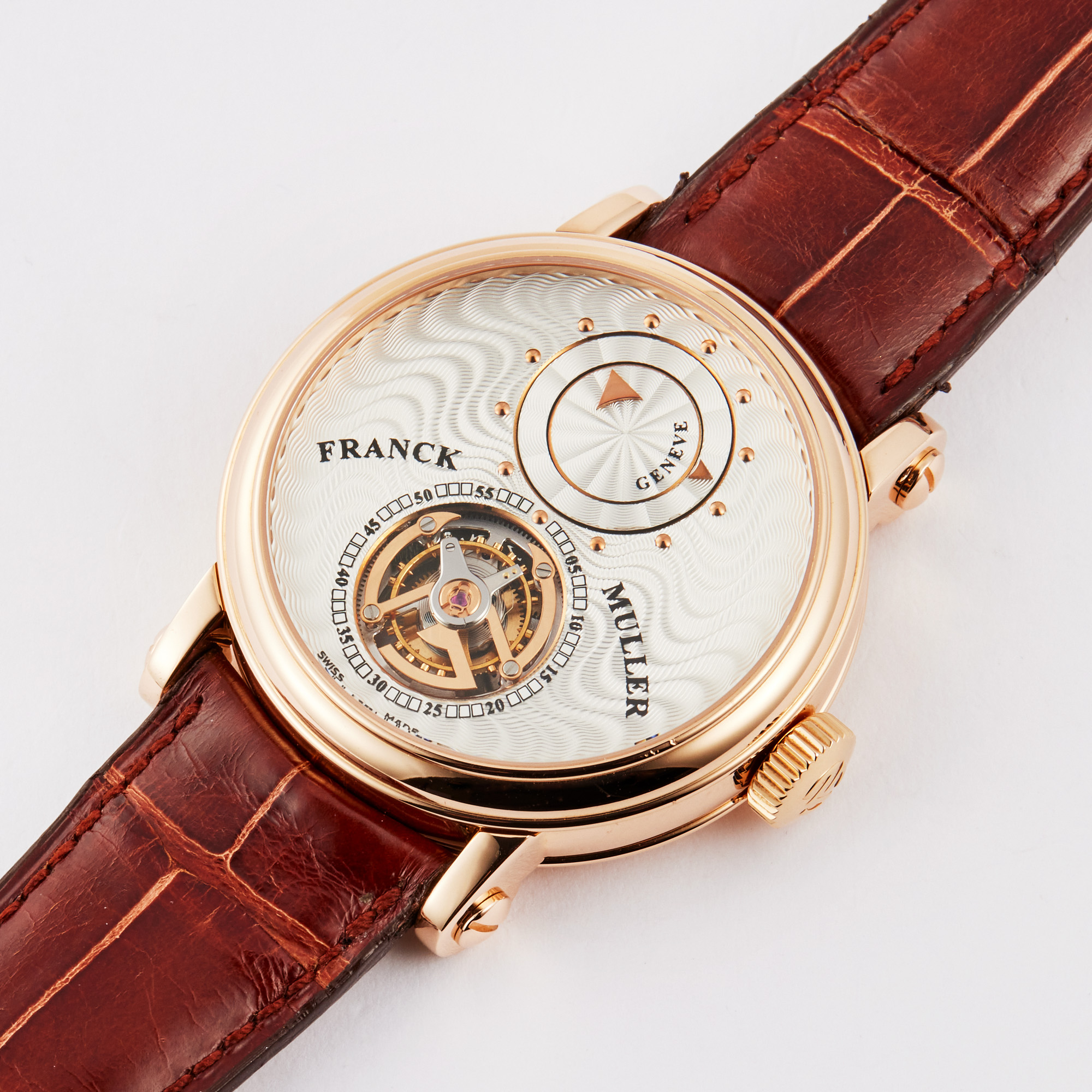 Double Mystery Tourbillon Rose Gold Silver Dial 42mm Product Image 1