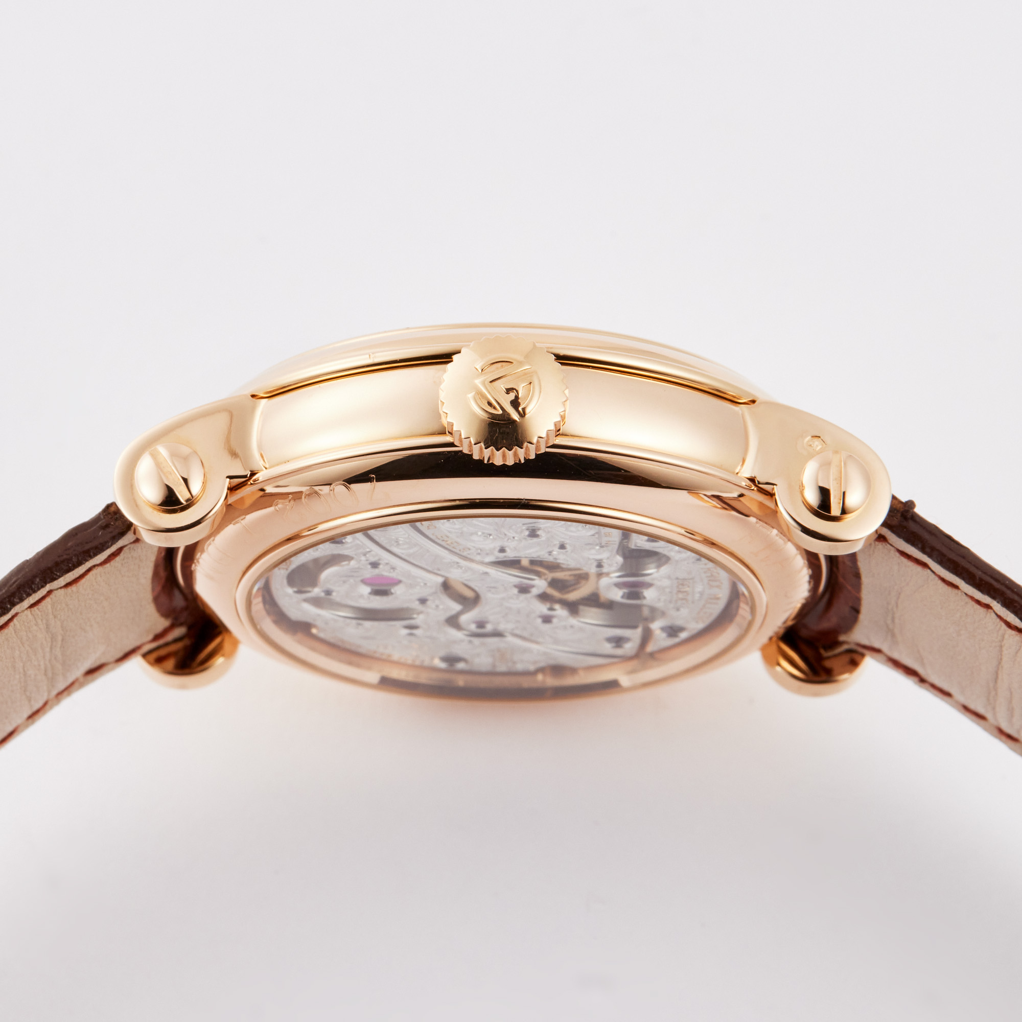 Double Mystery Tourbillon Rose Gold Silver Dial 42mm Product Image 4