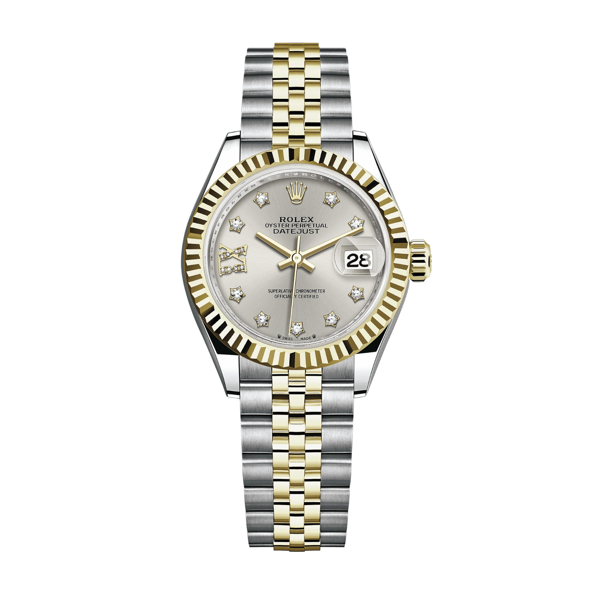 Lady-Datejust Yellow Gold & Steel Jubilee Silver Dial 28mm Product Image