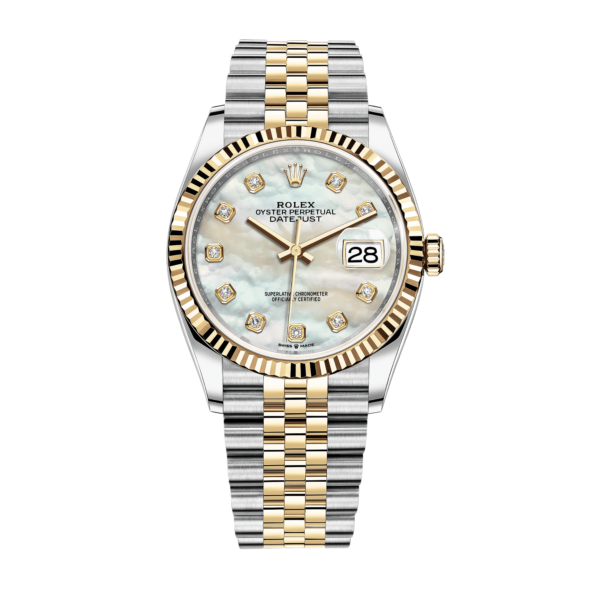 Datejust Yellow Gold & Steel Jubilee Mother of Pearl Dial 36mm Product Image
