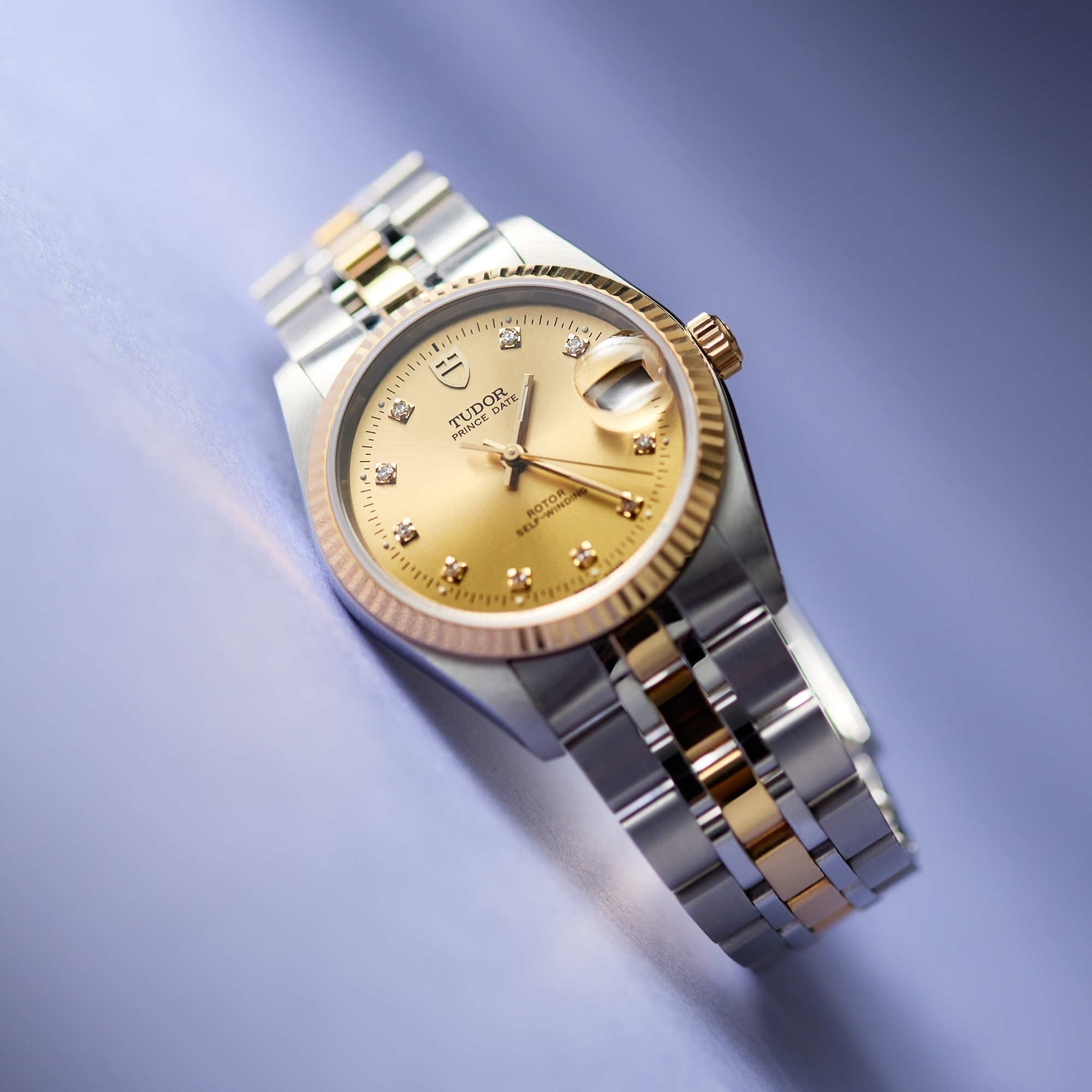 Prince Date Yellow Gold & Steel Gold Dial 34mm Product Image