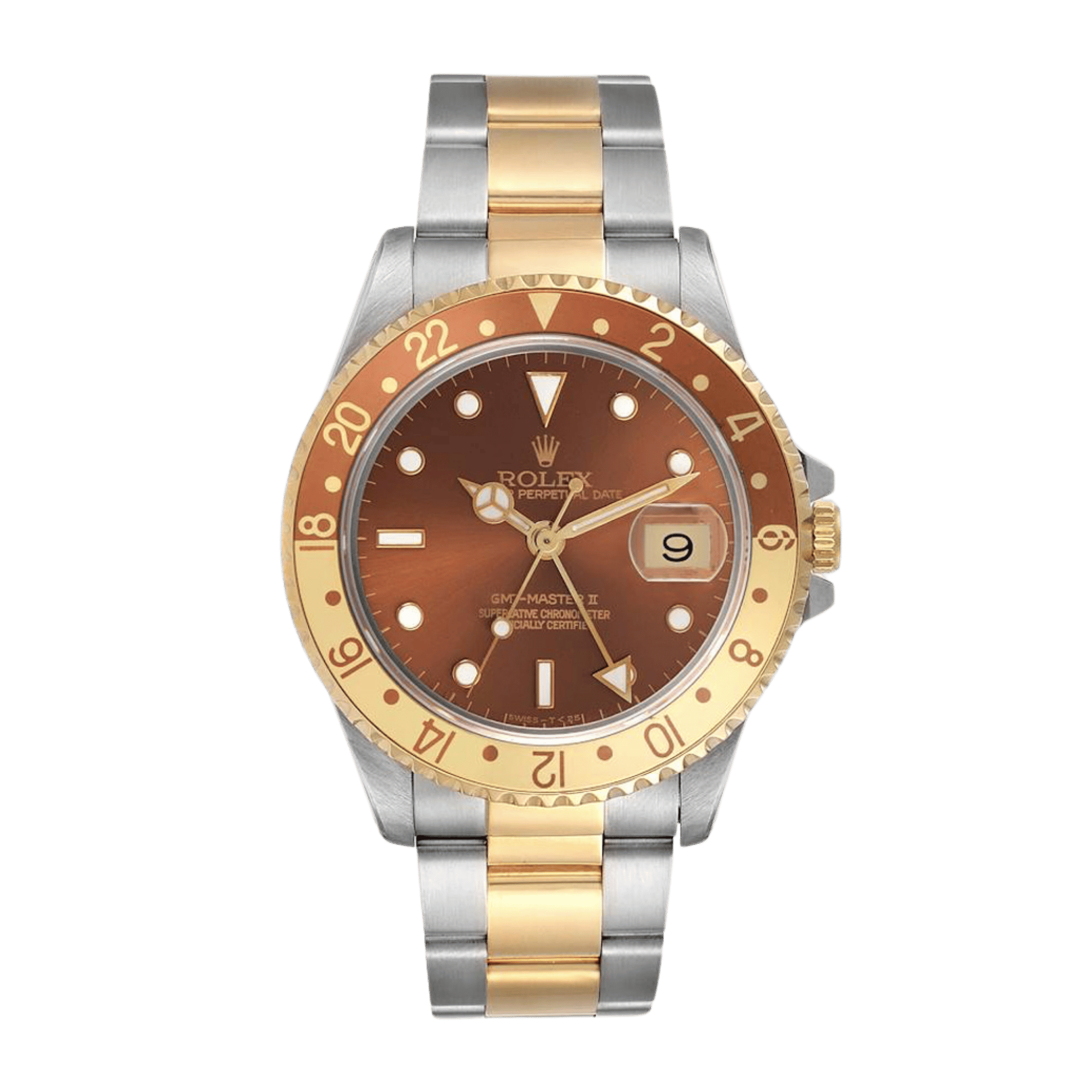 GMT-Master "Rootbeer" Yellow Gold & Steel Brown Dial 40mm Product Image