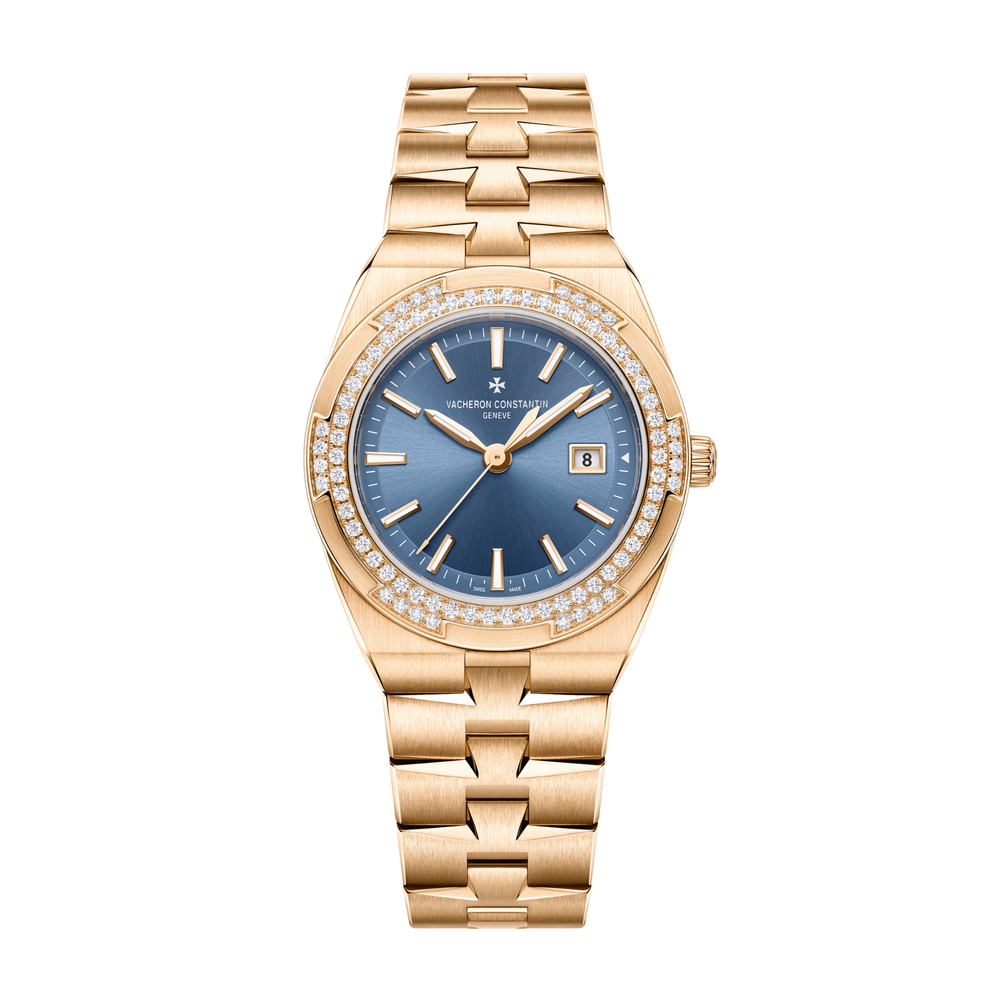 Overseas Quartz Rose Gold Diamond Blue Dial 33mm Product Image